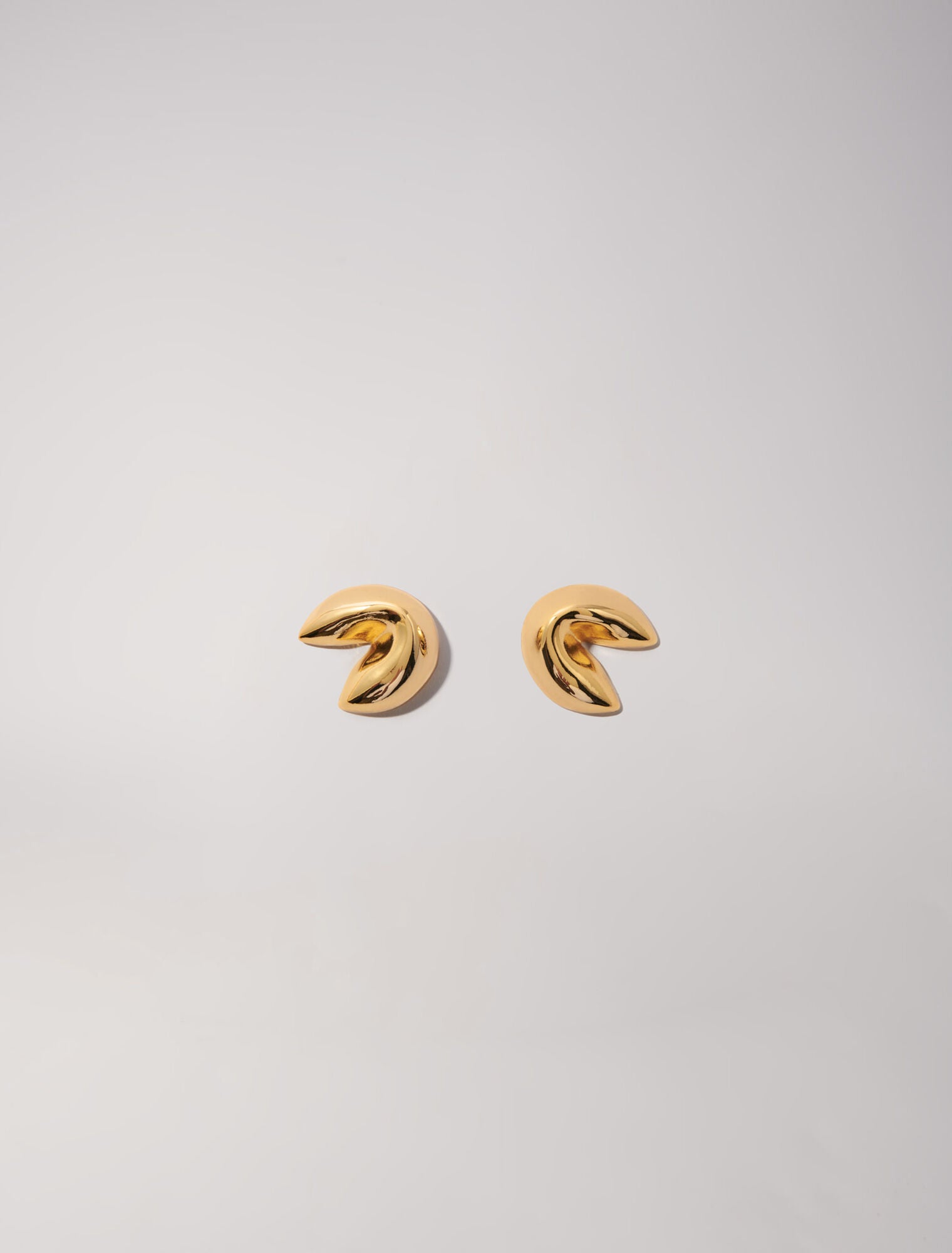 Gold  -Fortune cookie earrings