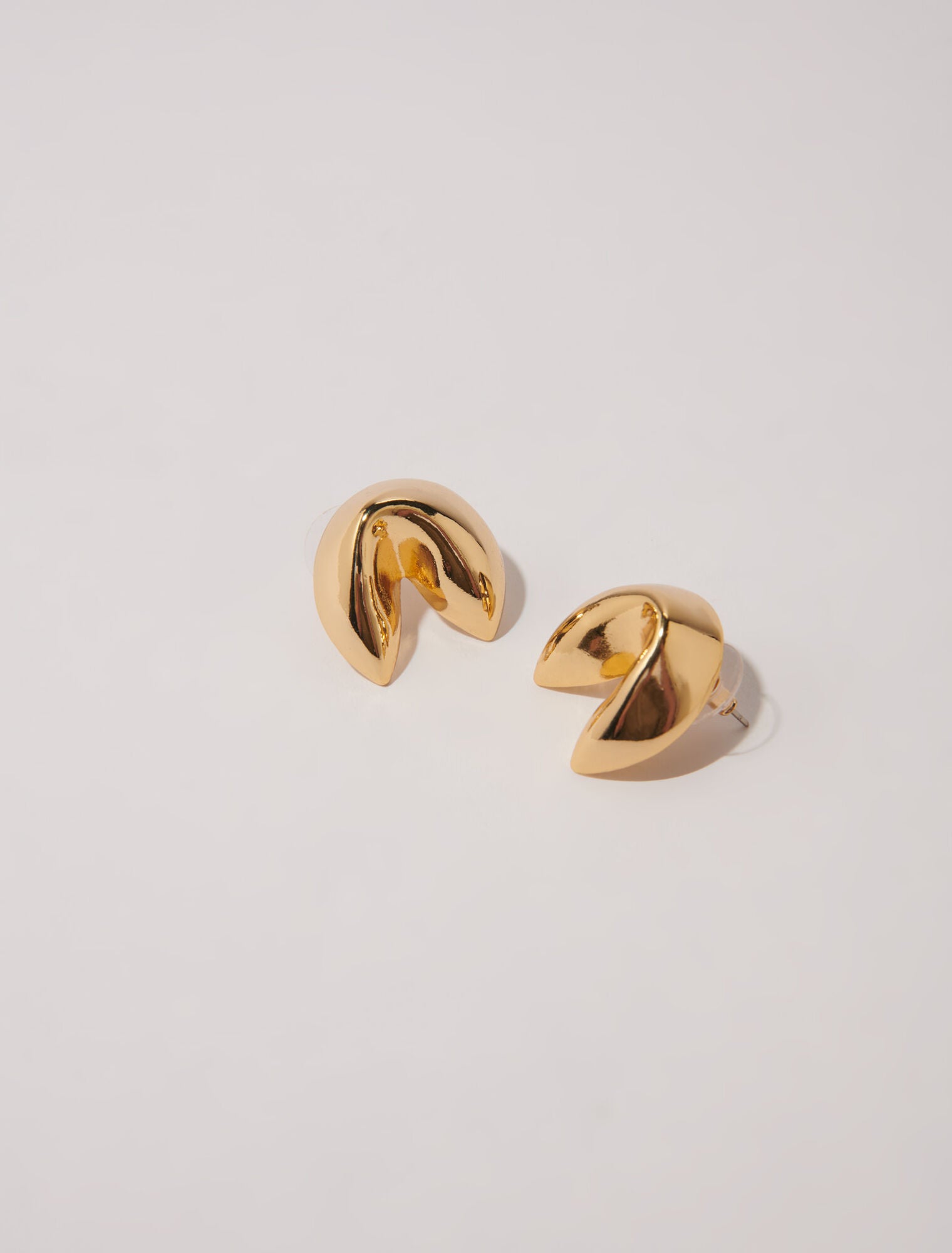 Gold  -Fortune cookie earrings