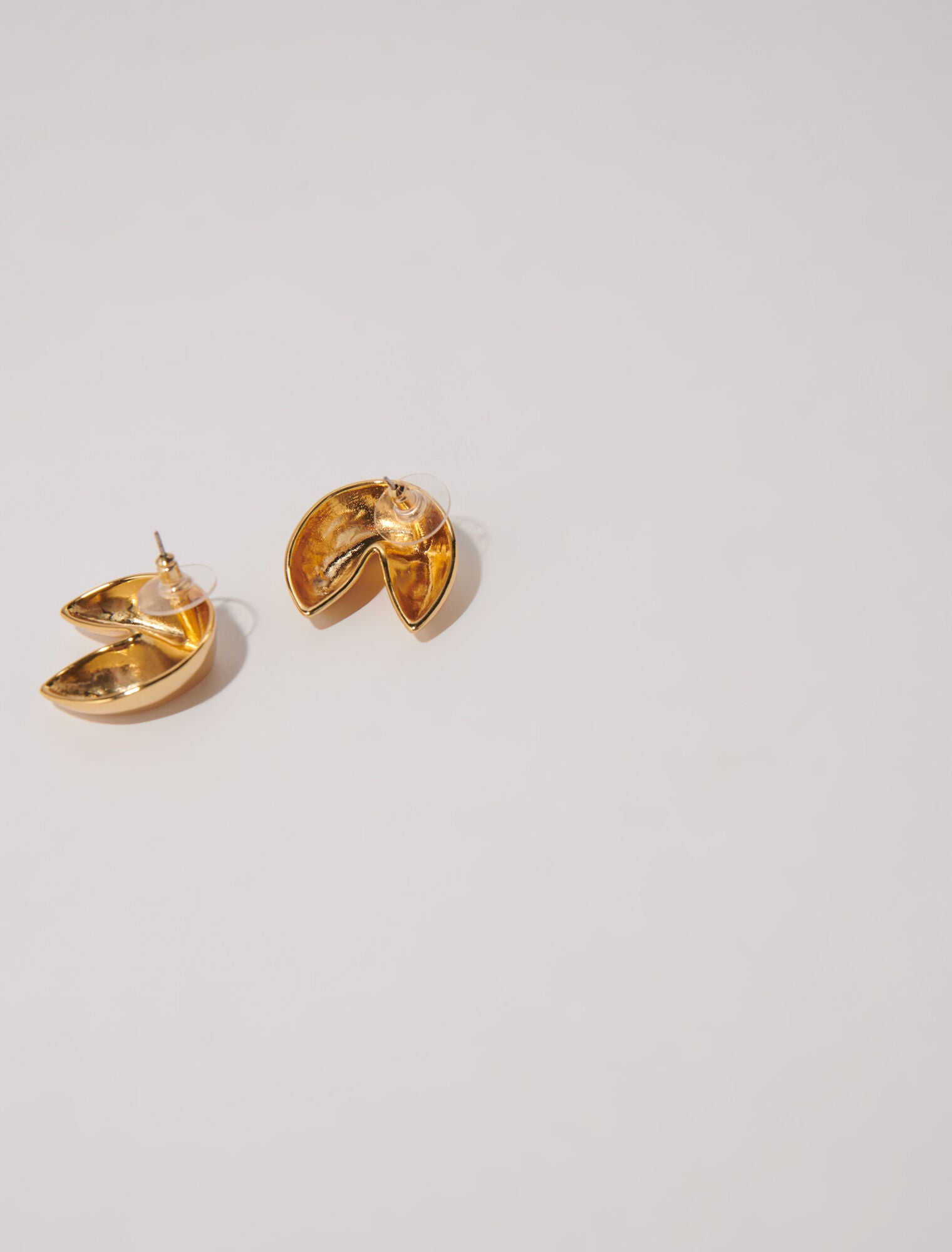 Gold  -Fortune cookie earrings