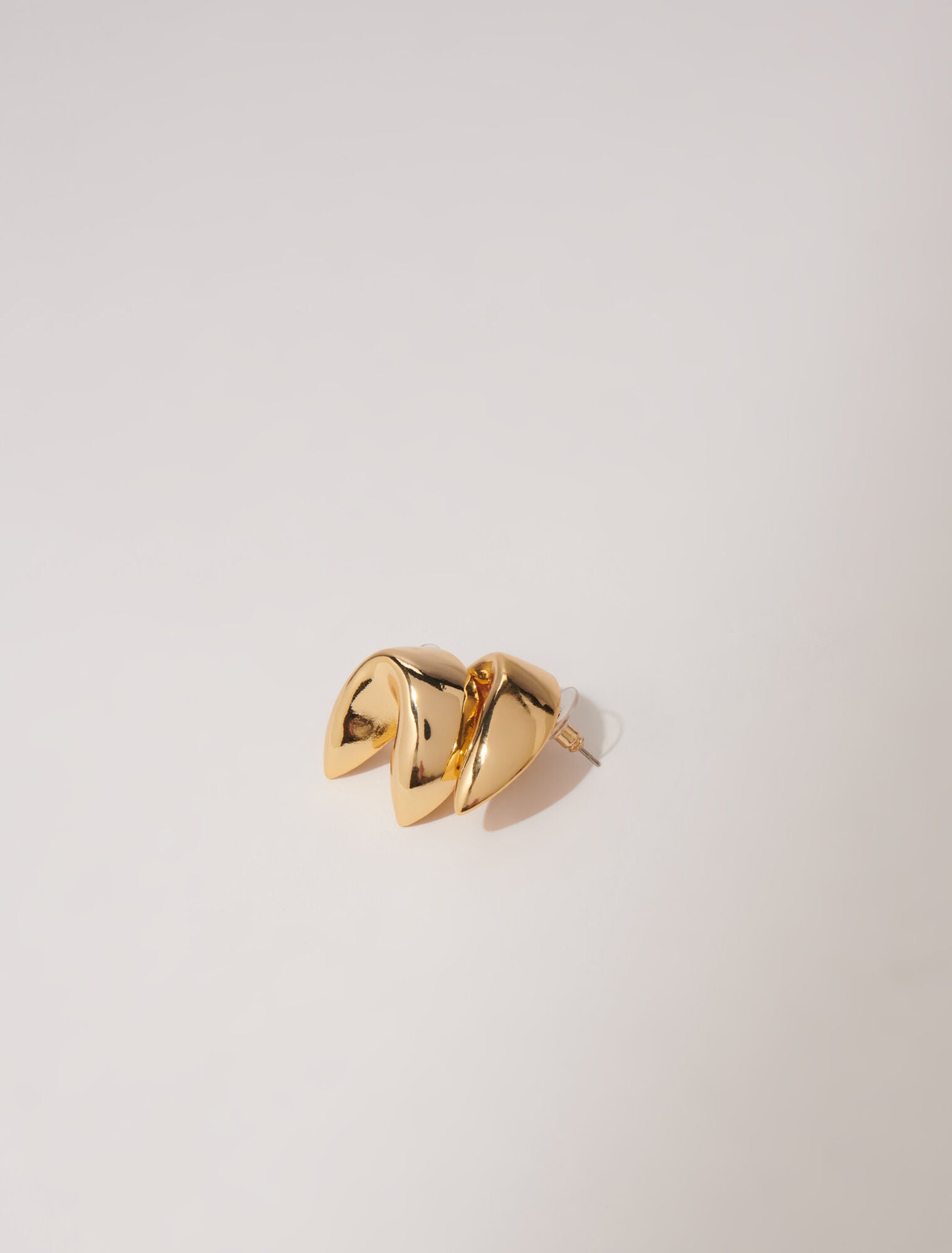 Gold  -Fortune cookie earrings