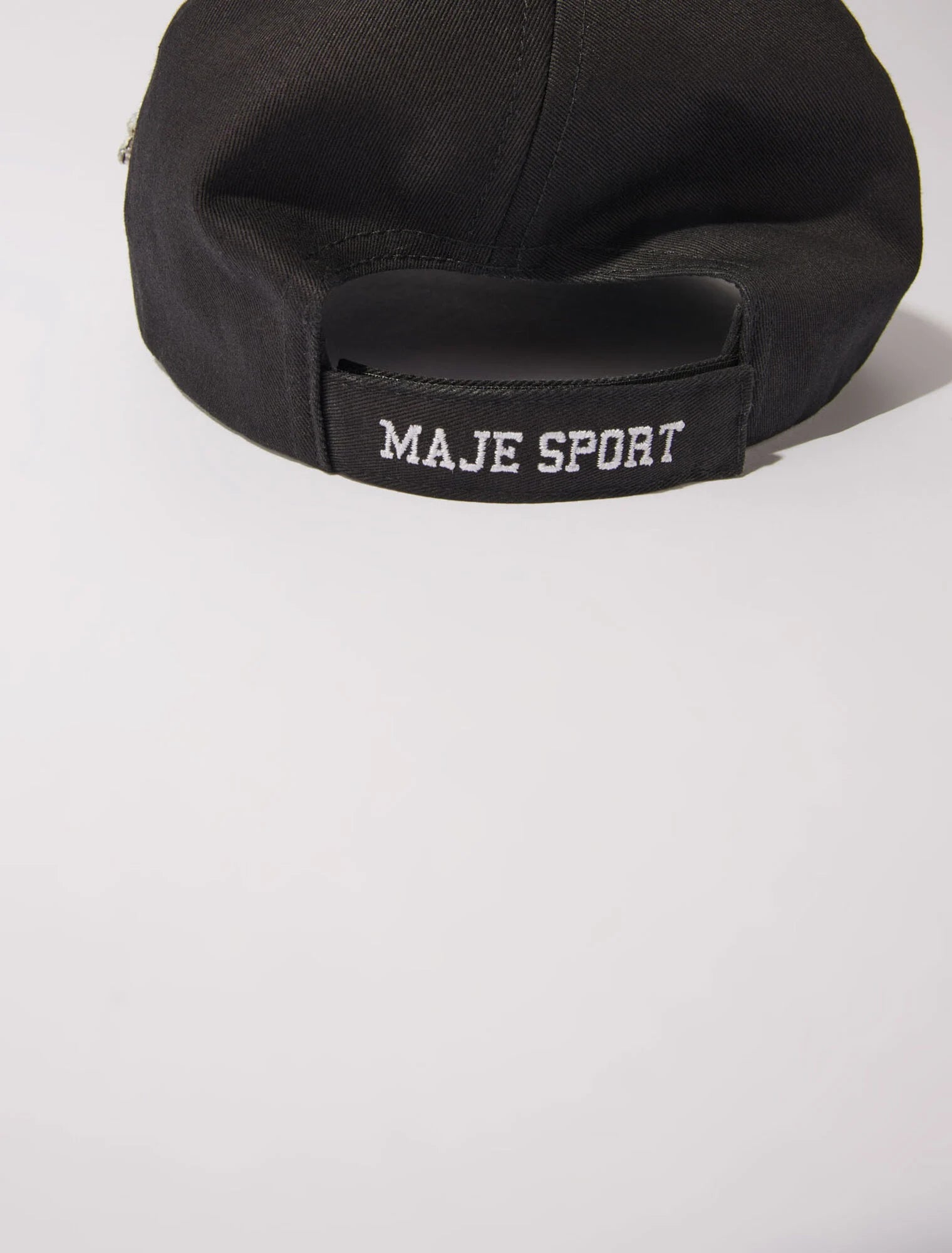 Black featured-Cotton and rhinestone cap