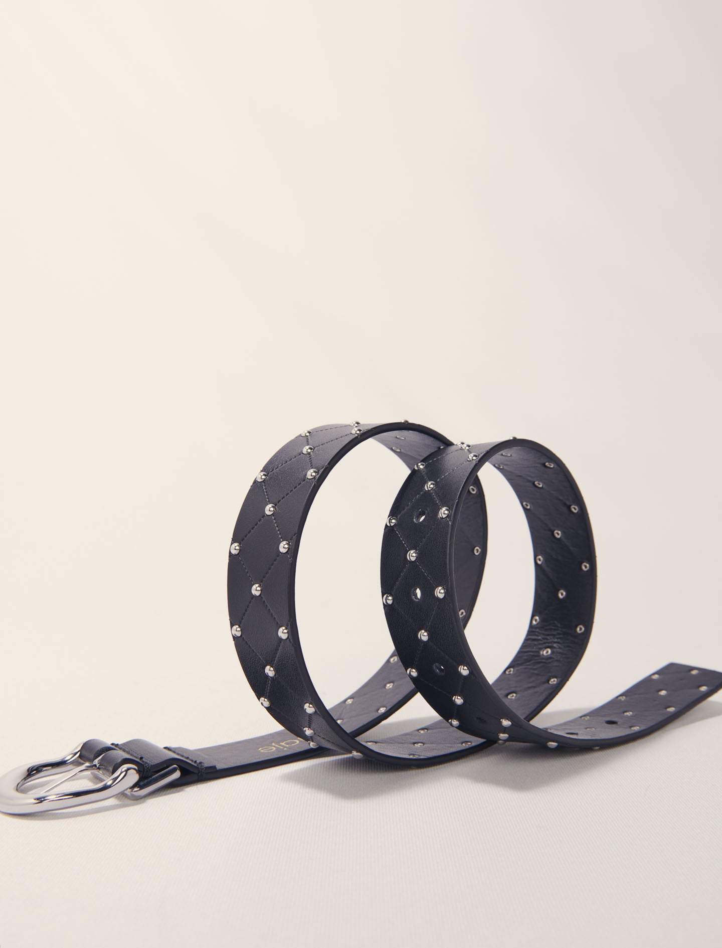 Black-Stud Detailed Belt