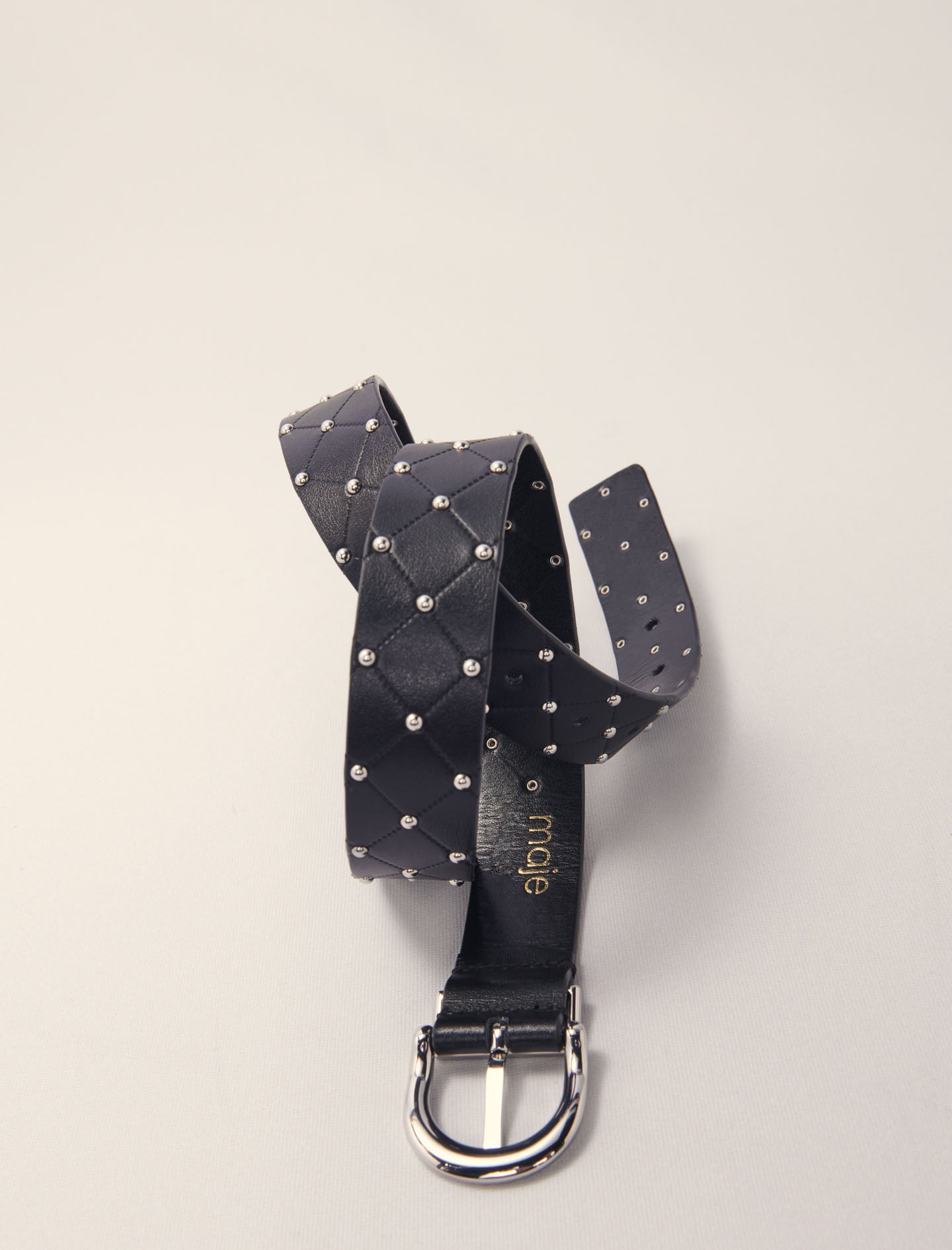 Black-Stud Detailed Belt