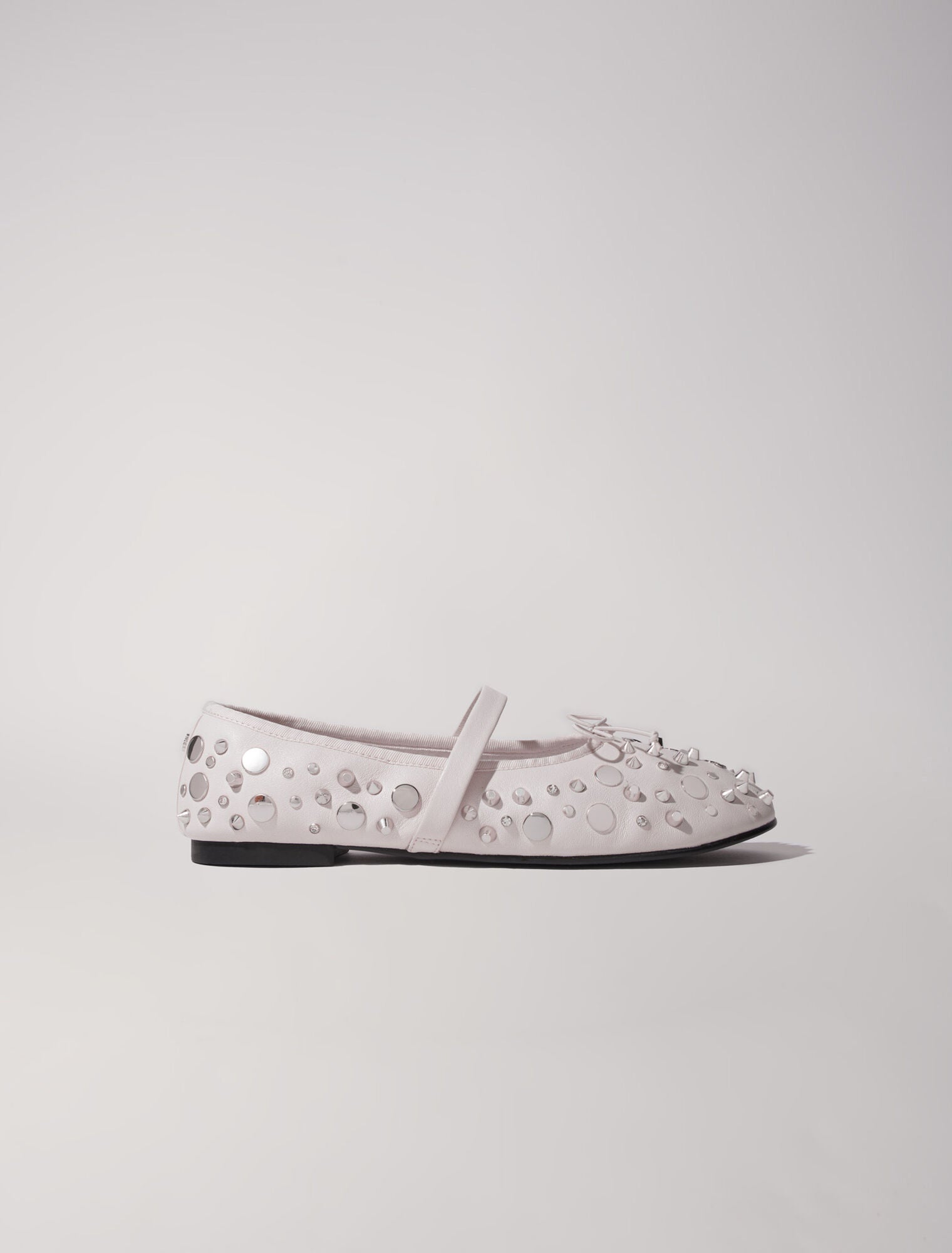 Vanilla Ecru featured-Studded ballet flats