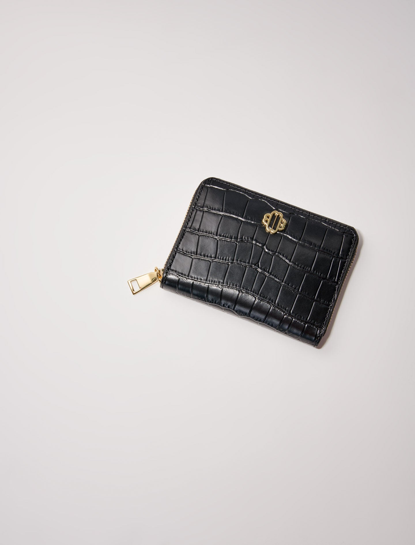 Black featured-leather wallet