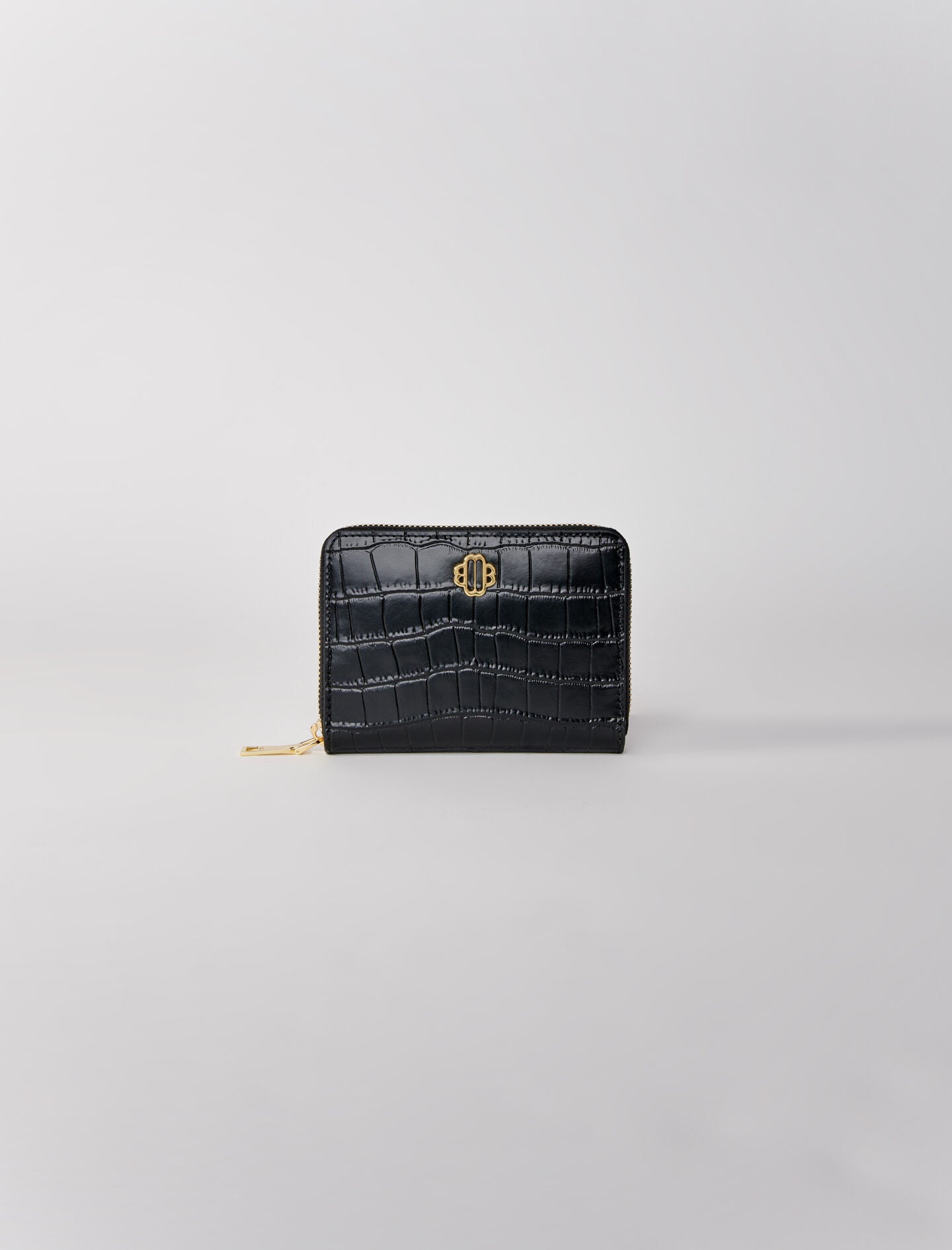 Black featured-leather wallet