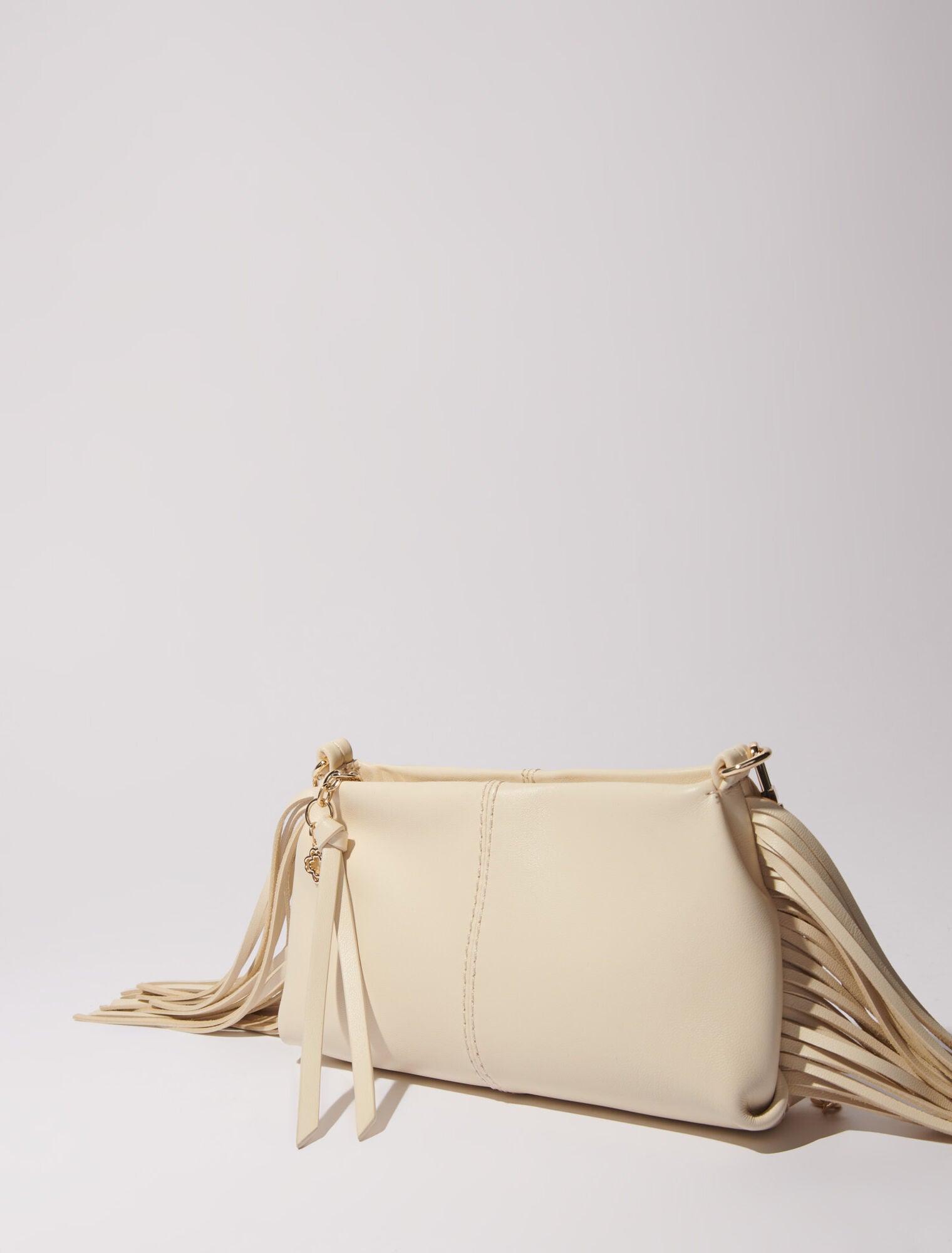 Vanilla Ecru featured-Miss M plain leather clutch bag