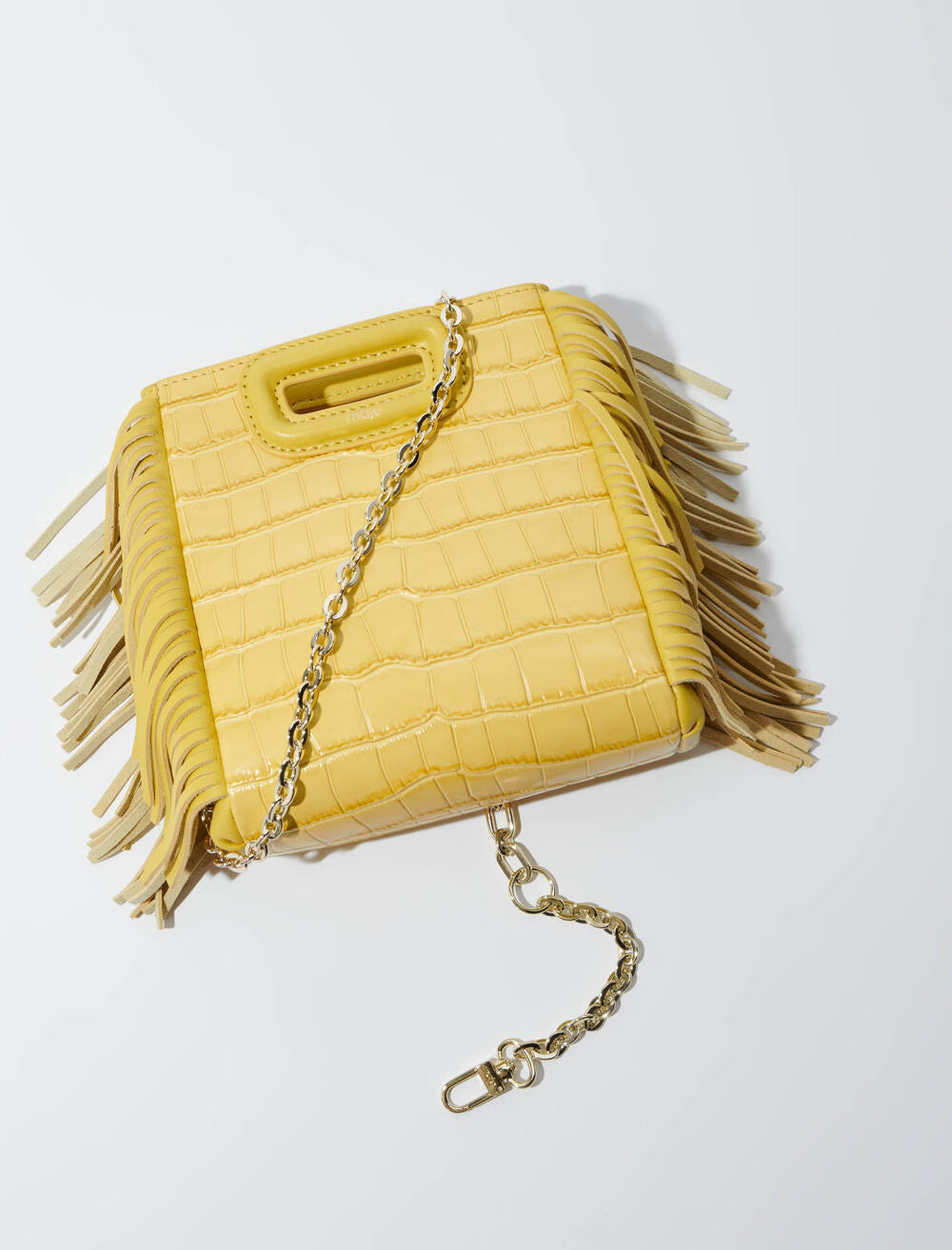 M mini crocodile embossed bag