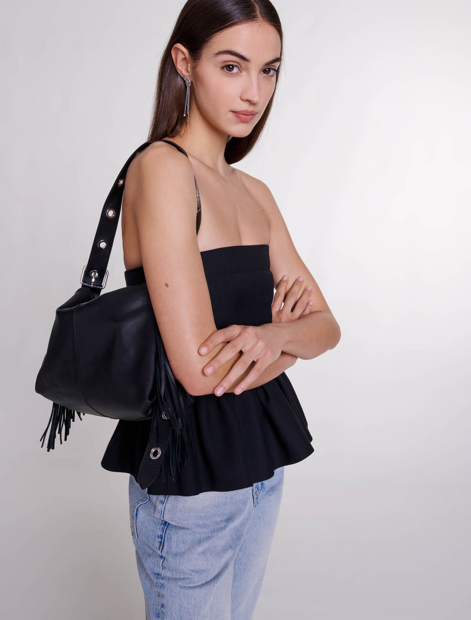 Black featured-Smooth leather Miss M bag