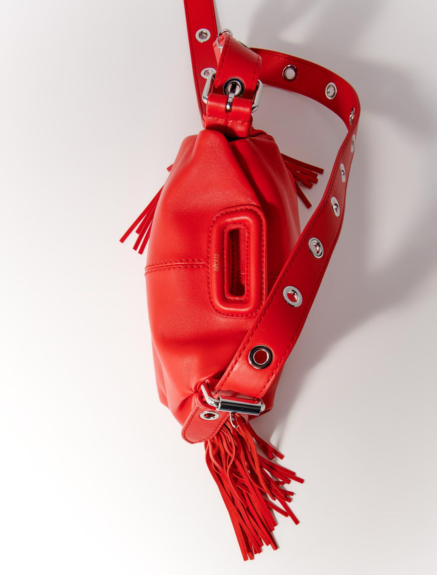 Red featured-Smooth leather mini Miss M bag