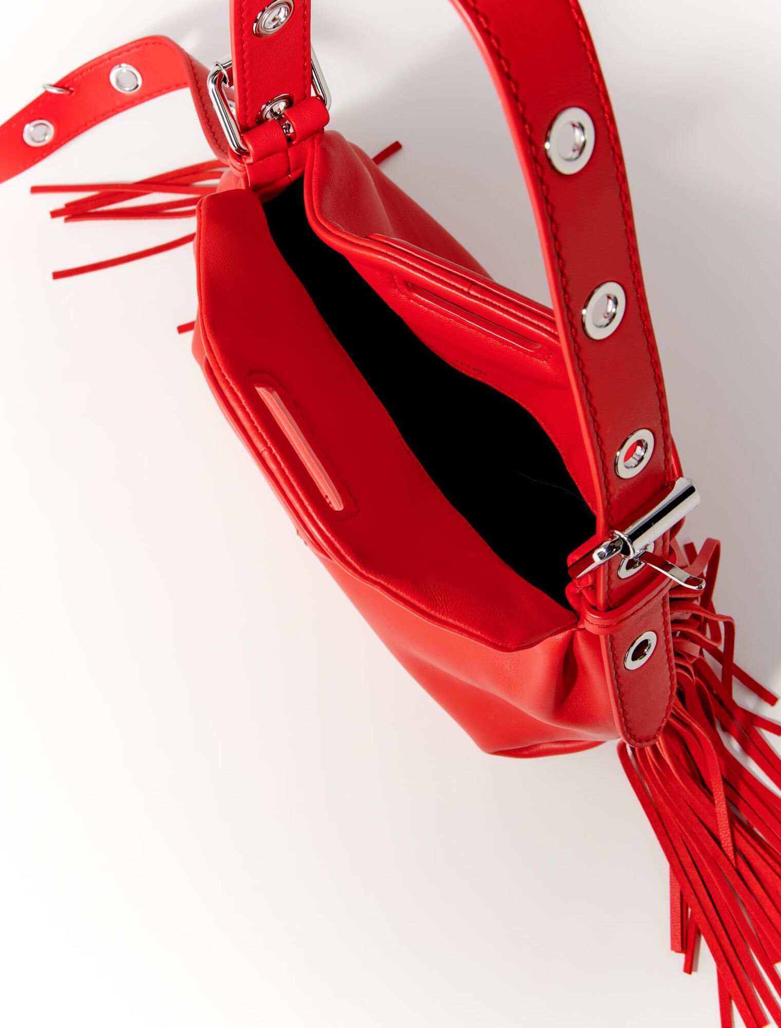 Red featured-Smooth leather mini Miss M bag