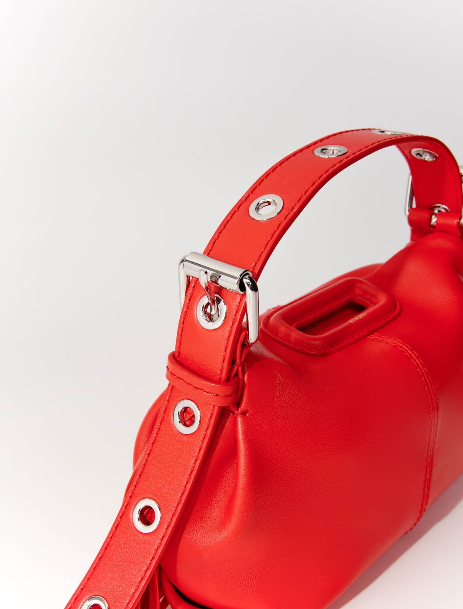 Red featured-Smooth leather mini Miss M bag