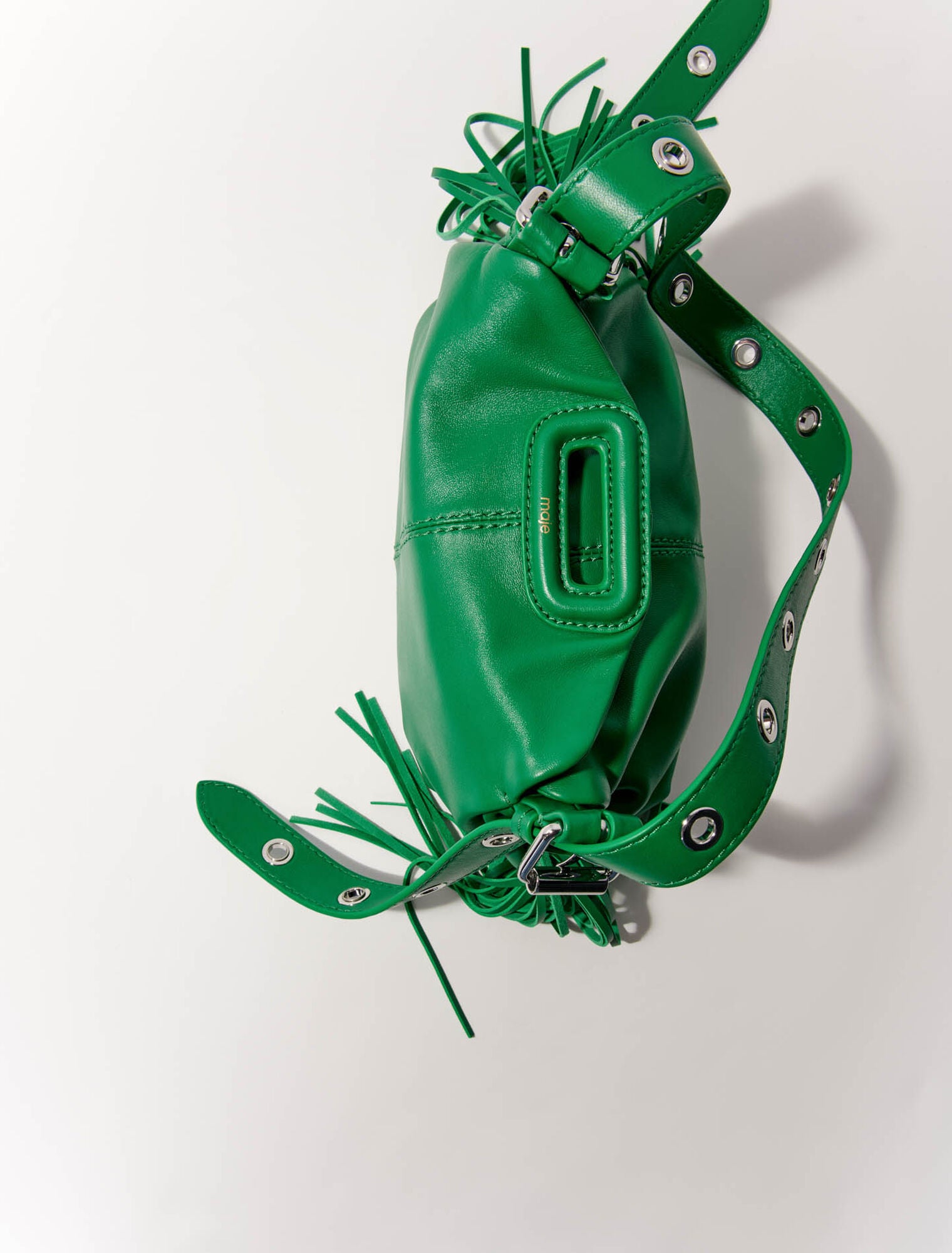 Green featured-Smooth leather mini Miss M bag