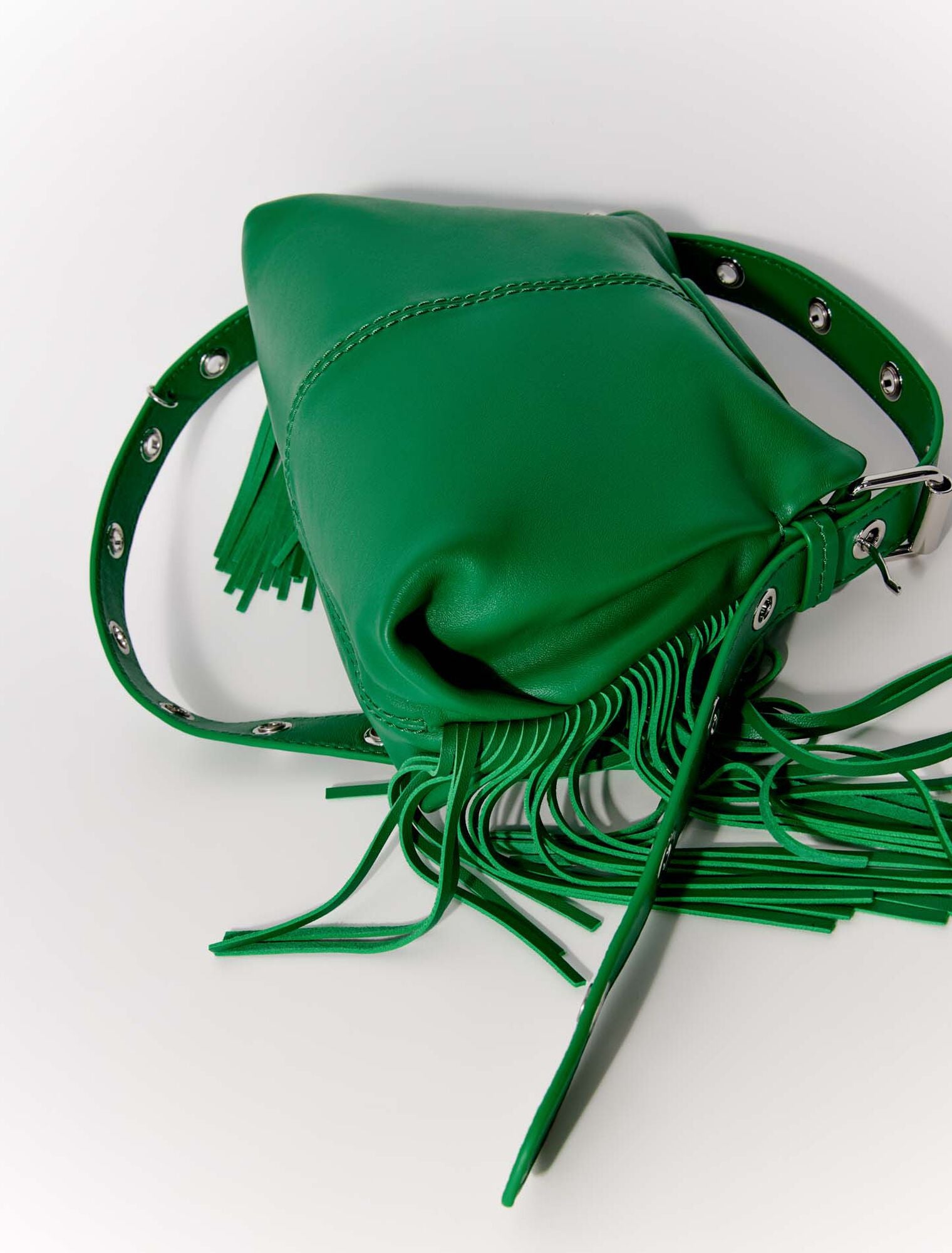 Green featured-Smooth leather mini Miss M bag