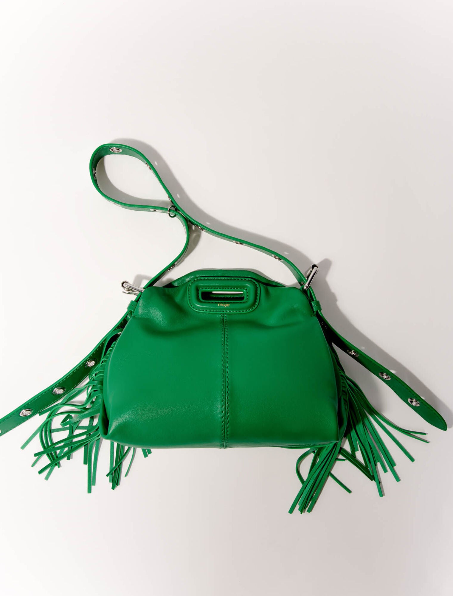 Green featured-Smooth leather mini Miss M bag