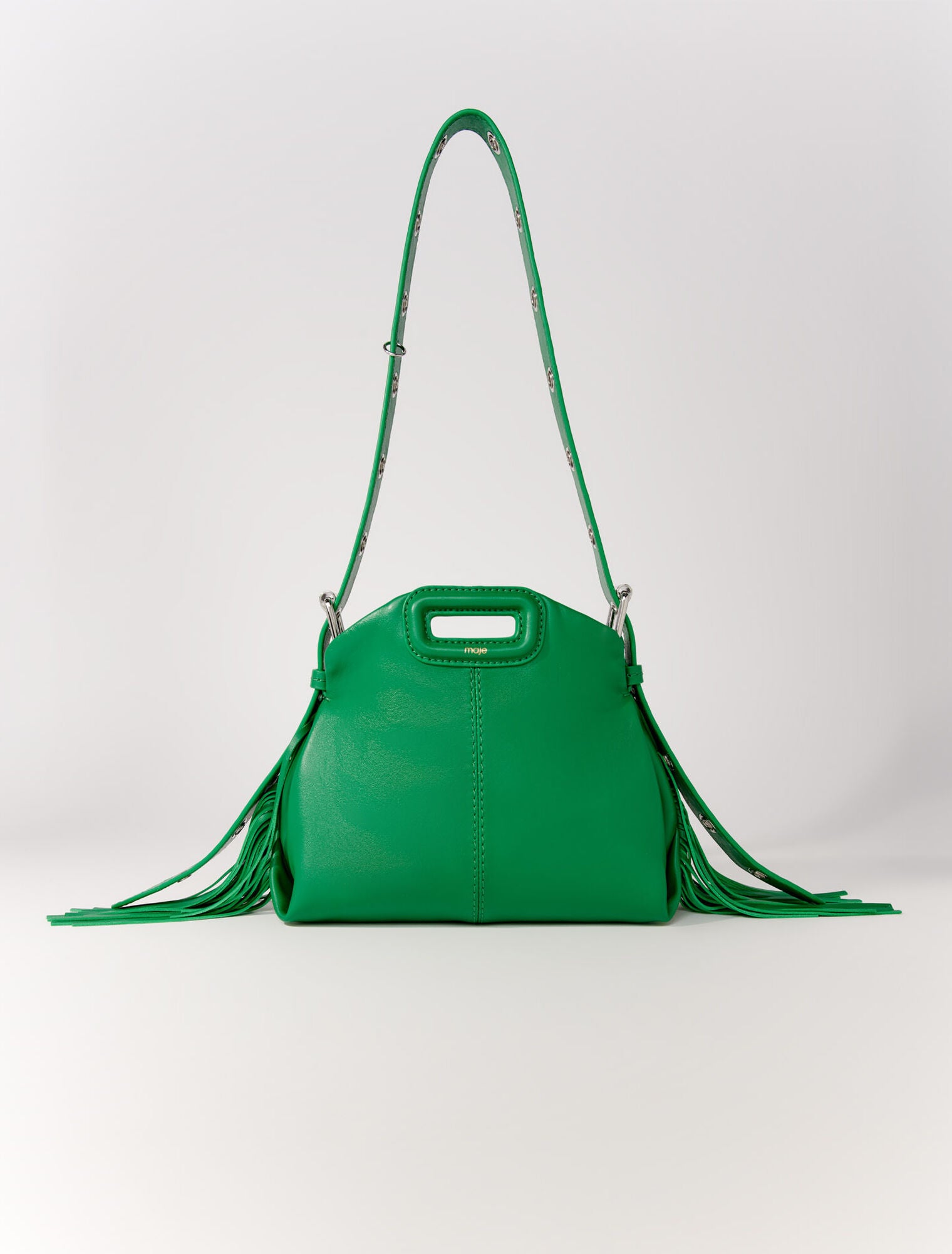 Green featured-Smooth leather mini Miss M bag