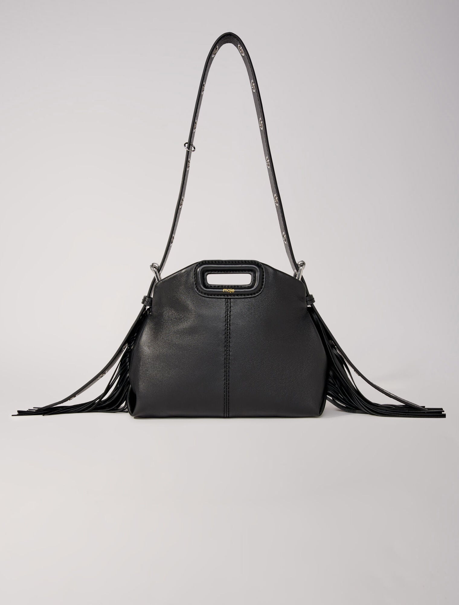 Black featured-Smooth leather mini Miss M bag