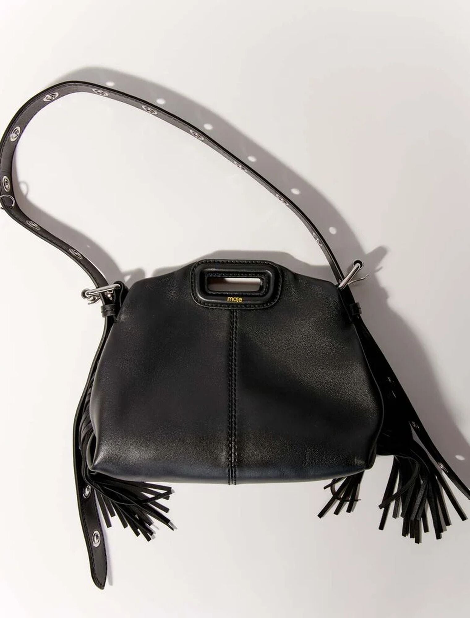 Black featured-Smooth leather mini Miss M bag