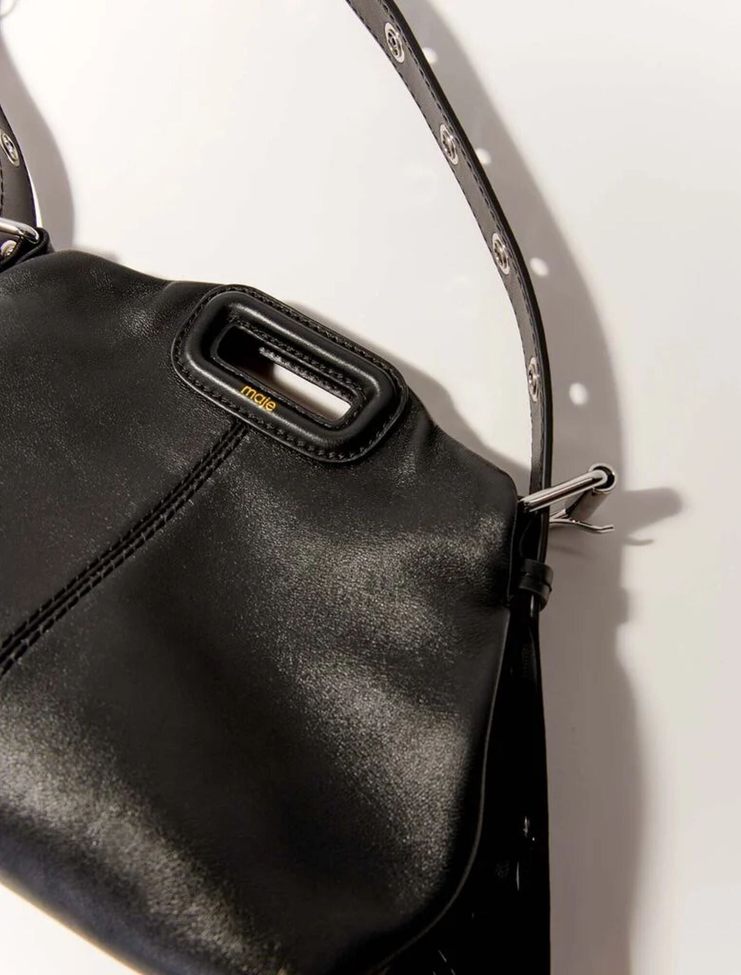 Black featured-Smooth leather mini Miss M bag