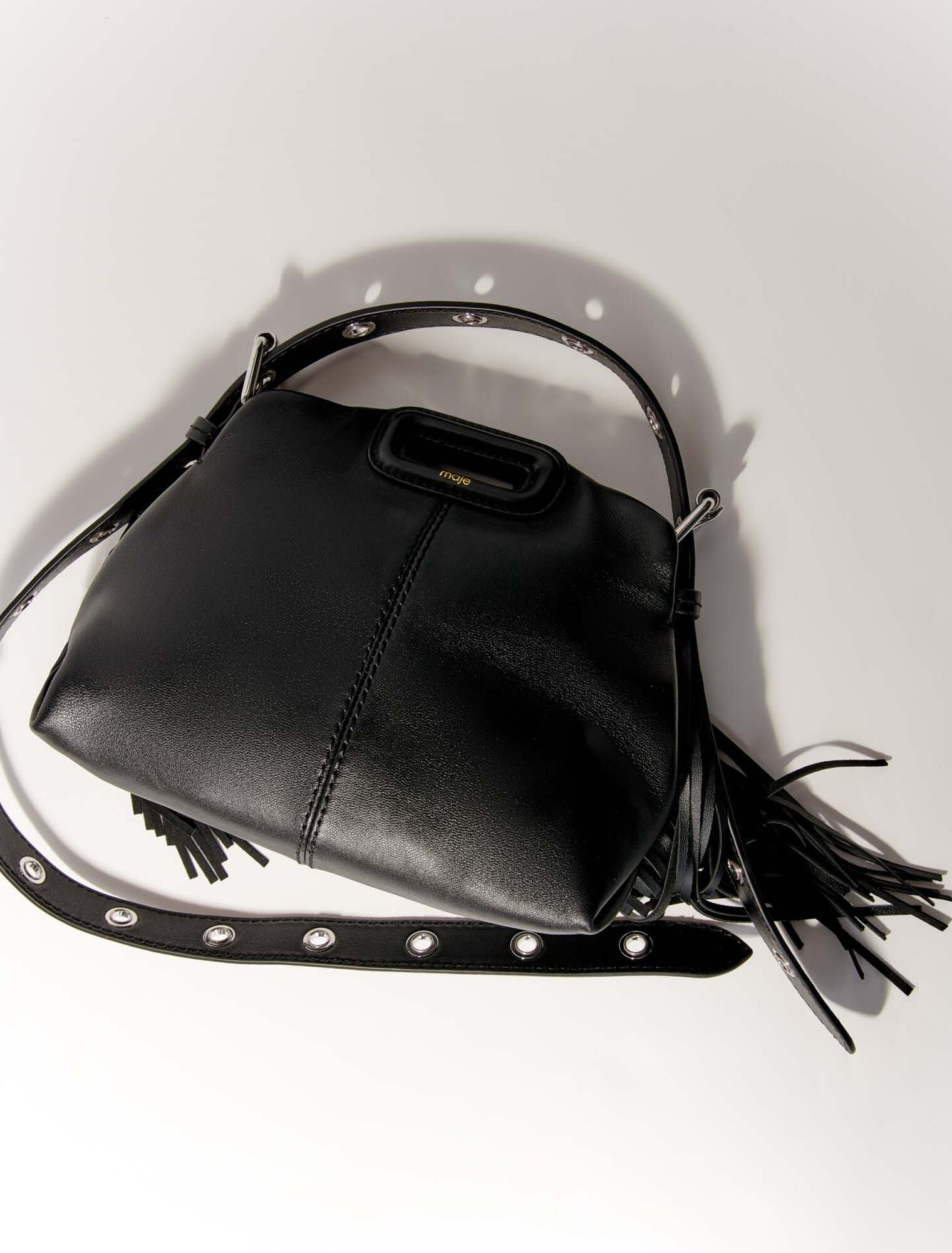 Black featured-Smooth leather mini Miss M bag