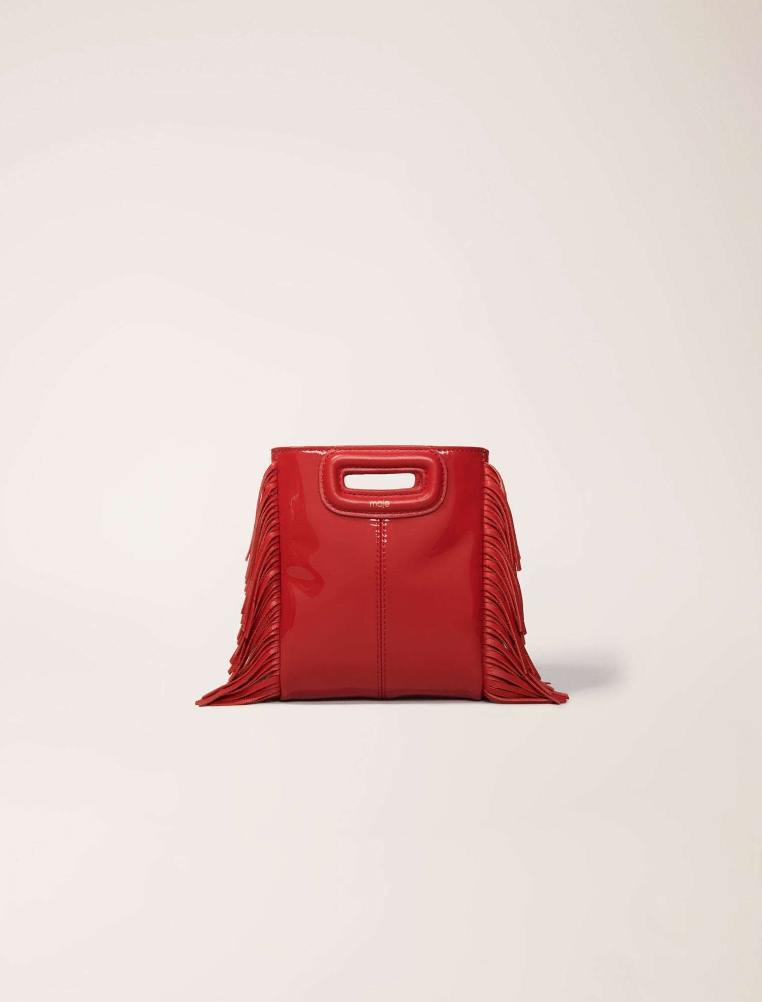 Red-featured-Patent leather M Mini bag