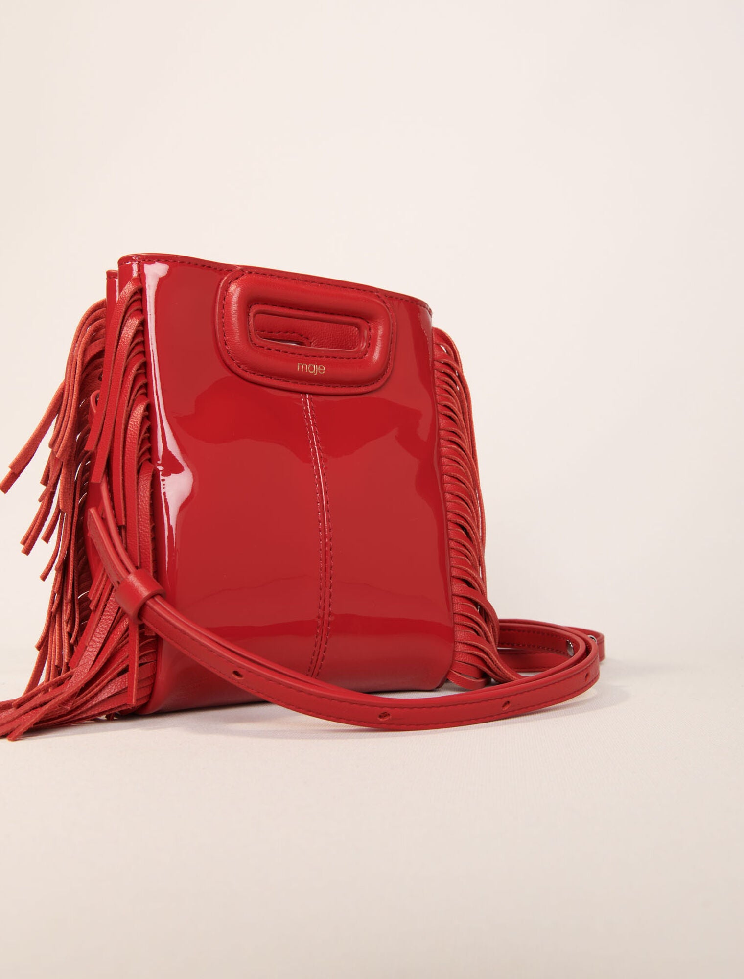 Red-Patent leather M Mini bag