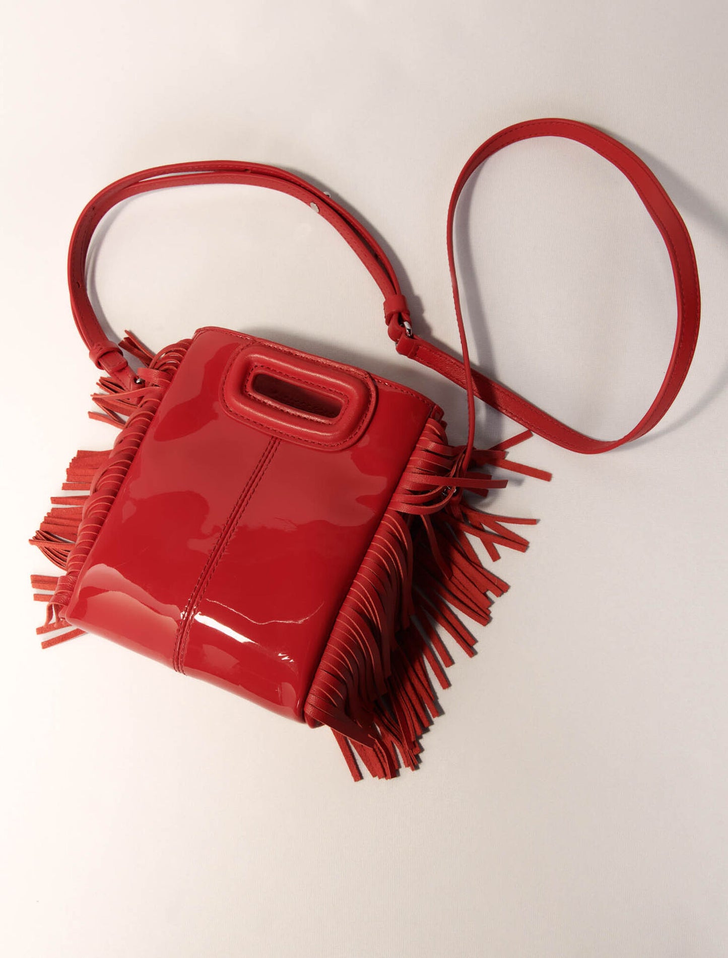 Red-Patent leather M Mini bag