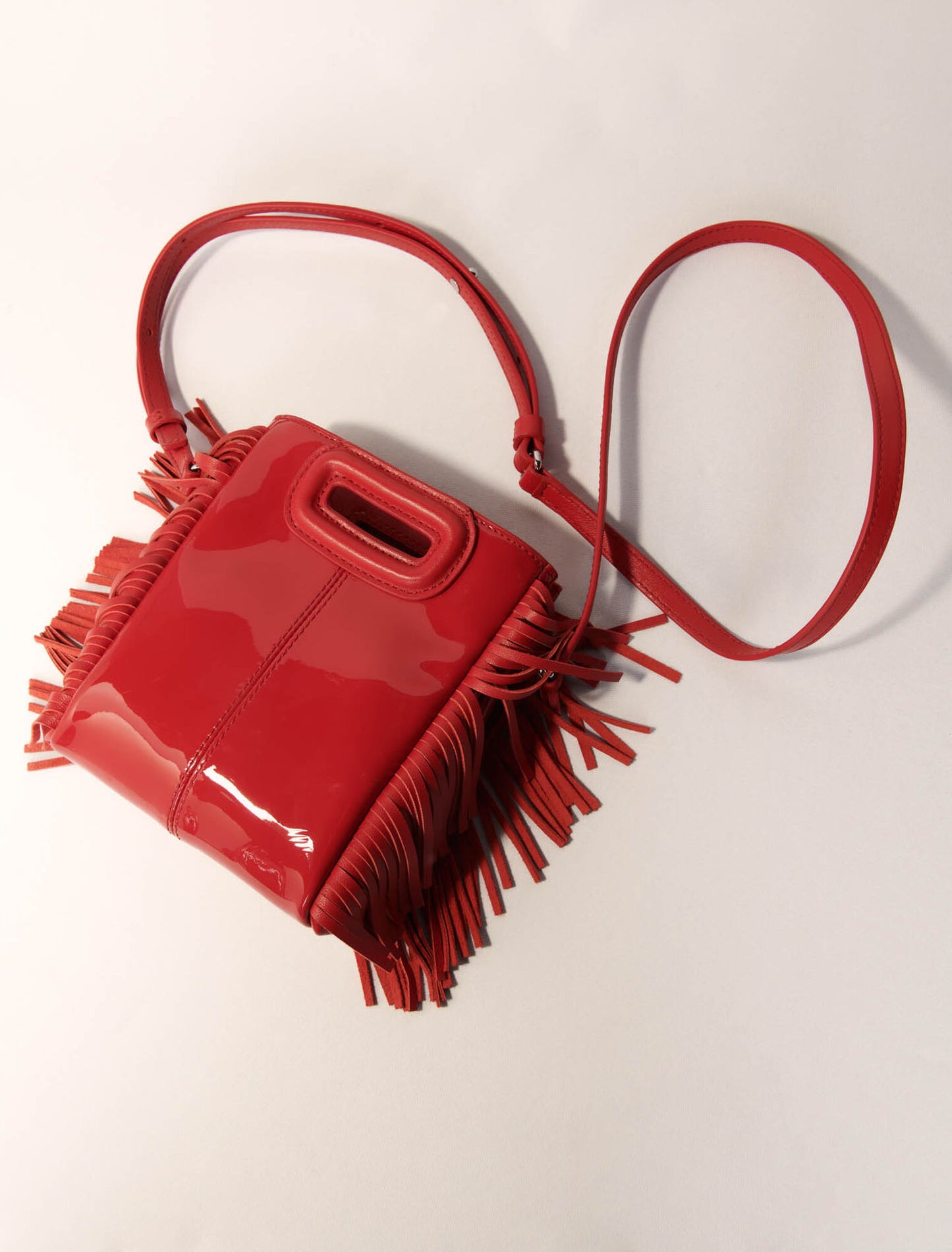 Red-Patent leather M Mini bag