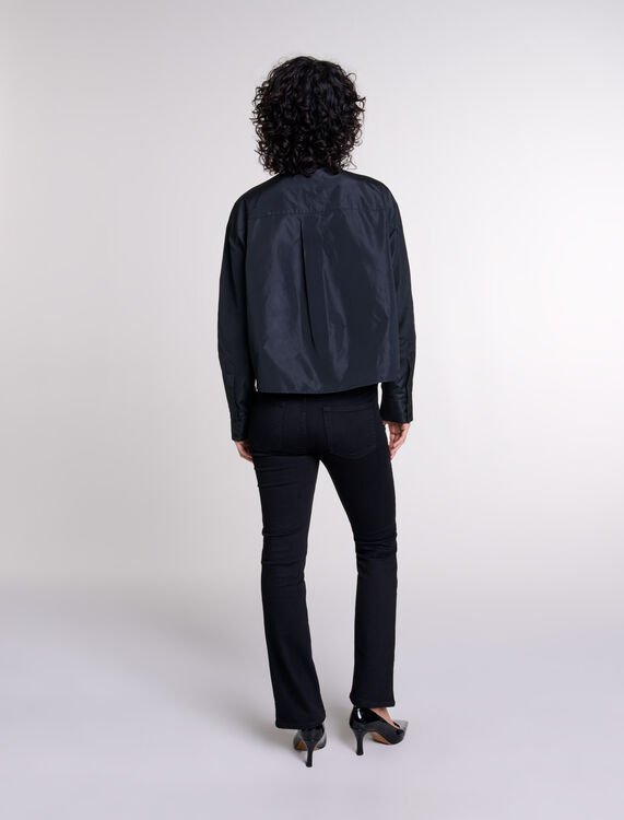 Black featured-Openwork shirt