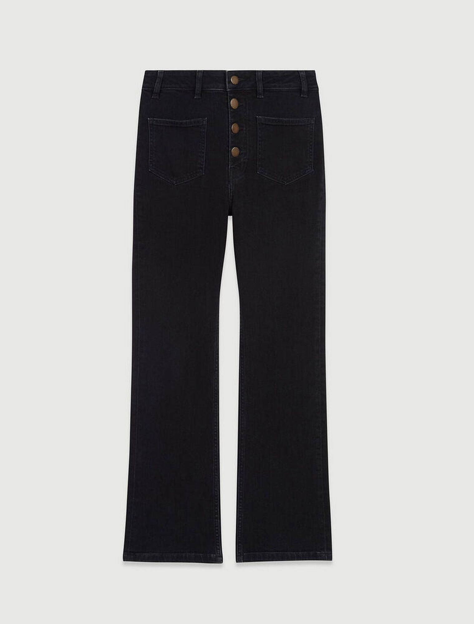 Black featured-Flared jeans