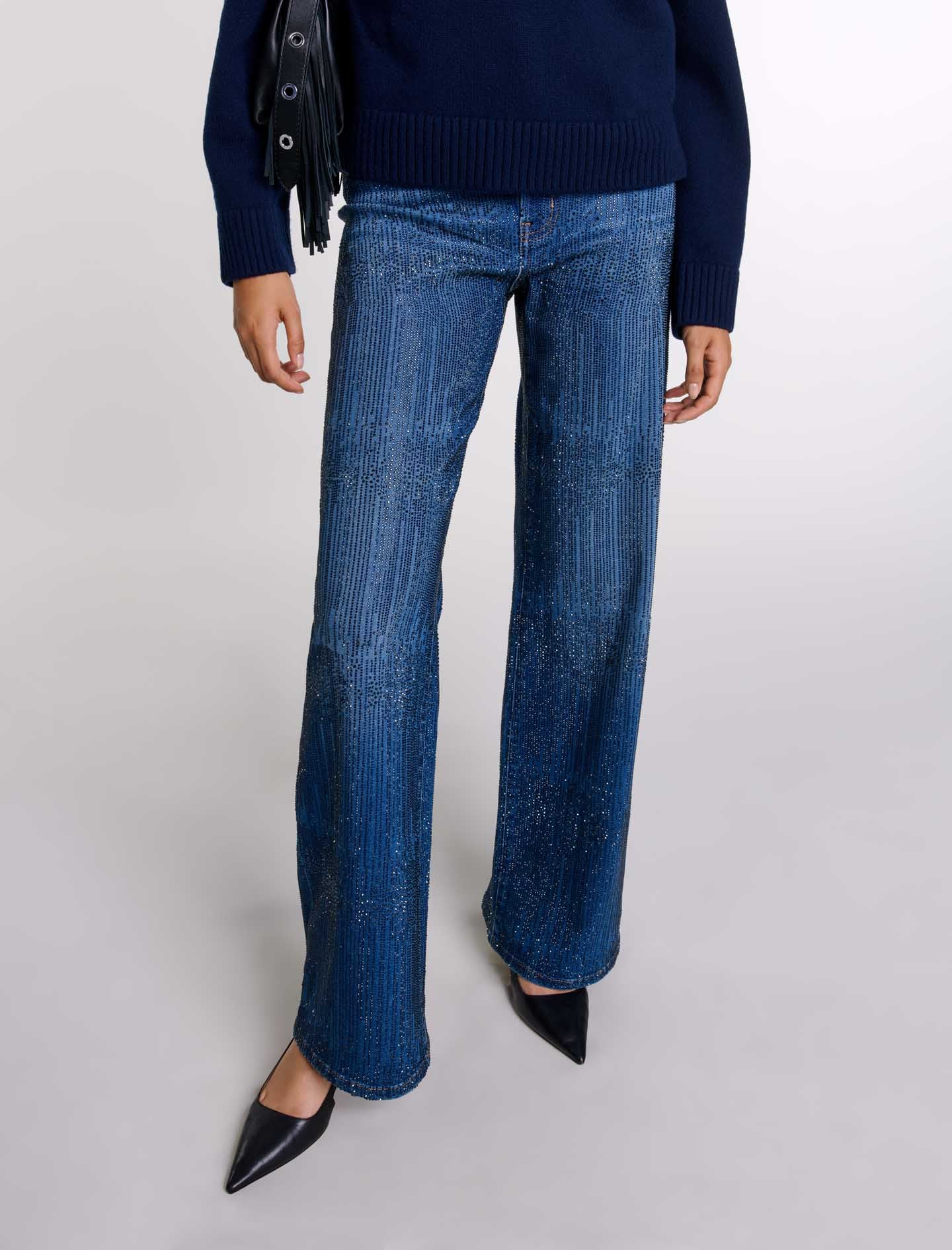 Blue Rhinestone jeans