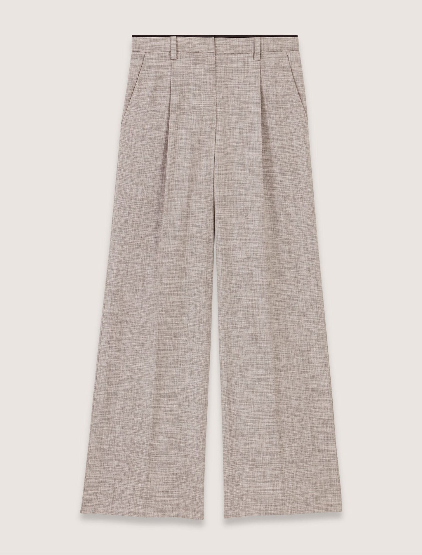 Grey-Straight-leg suit trousers