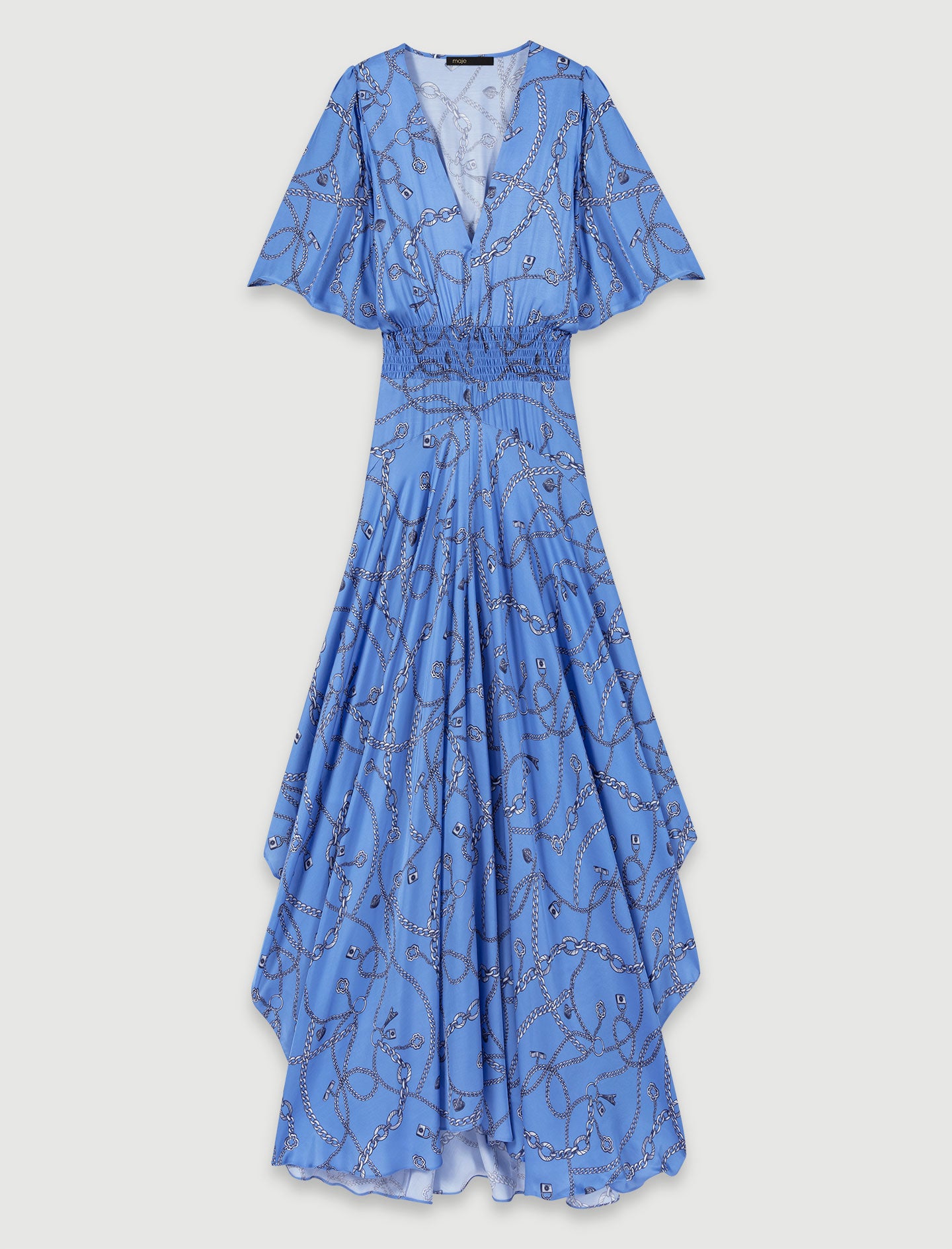 Blue Chain Print featured Patterned maxi dress