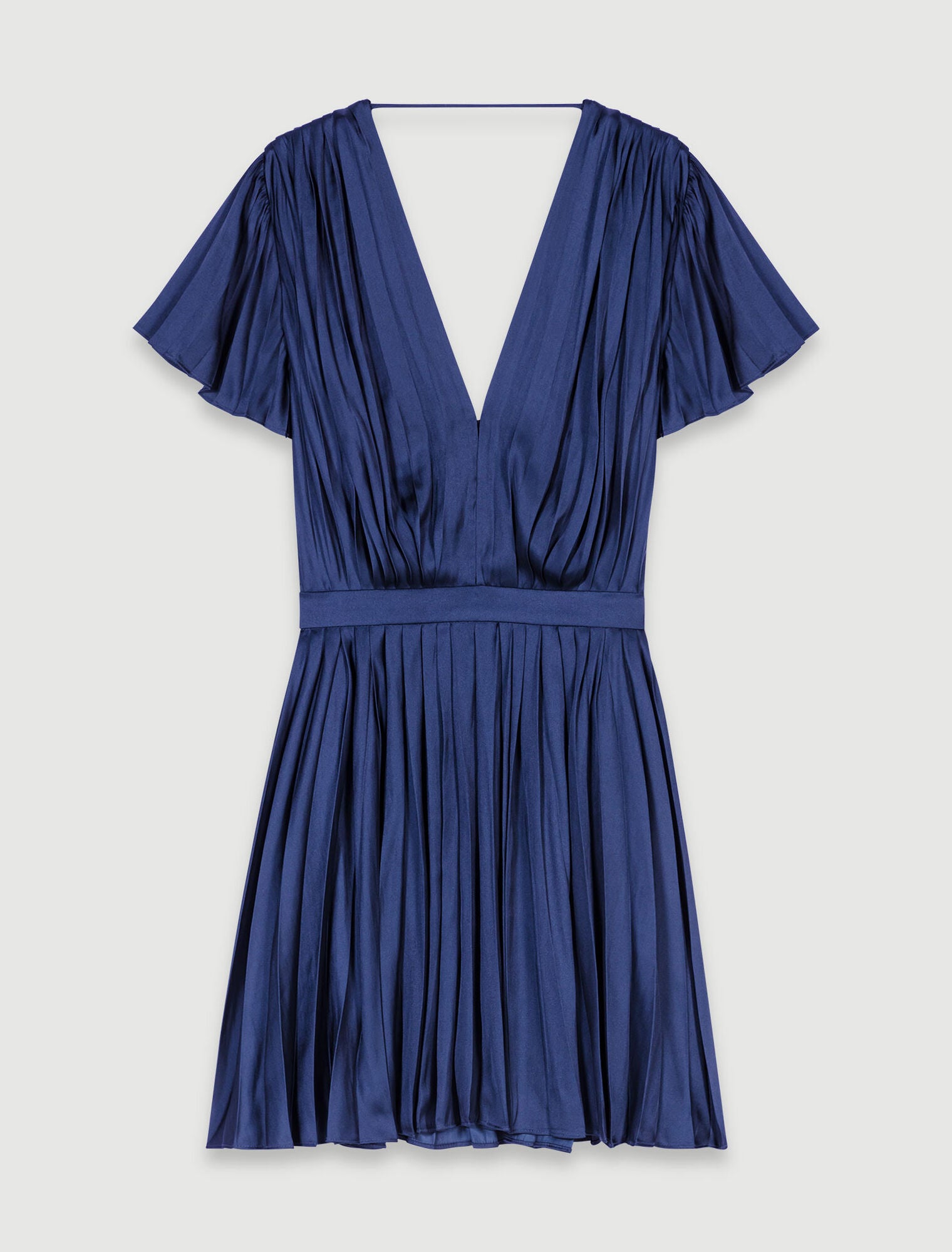 Navy   Short pleated dress