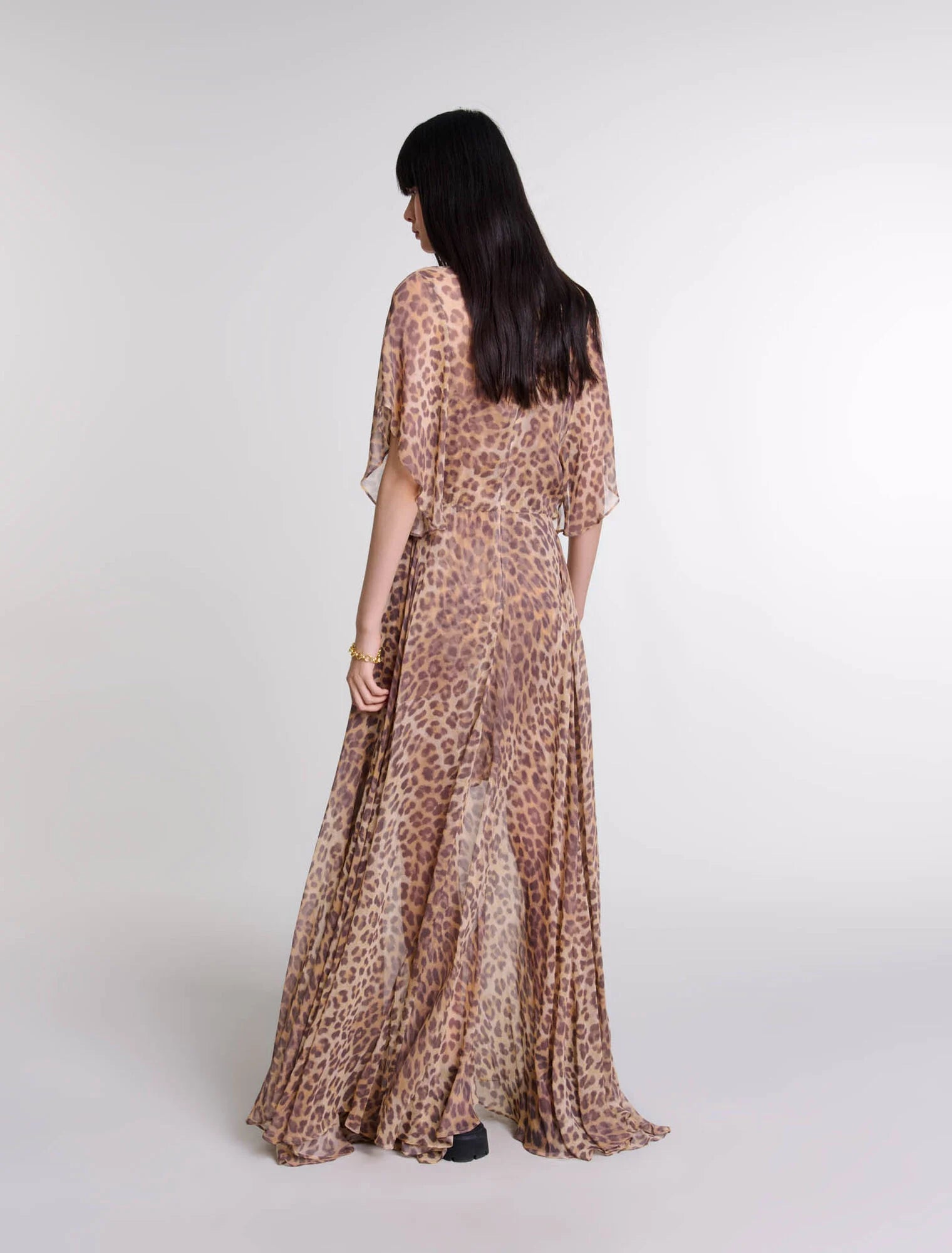 Leopard Print-Leopard-print maxi dress