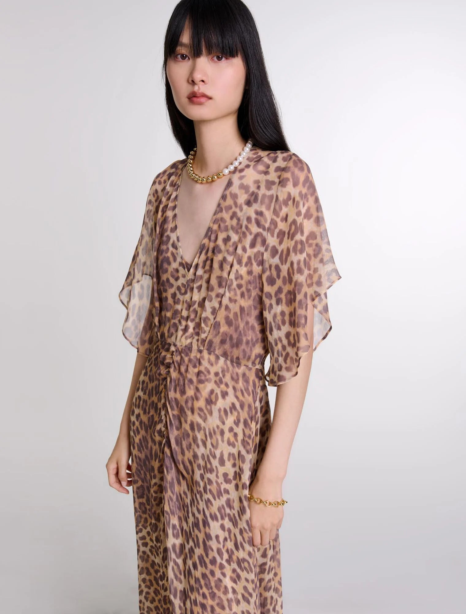 Leopard Print-Leopard-print maxi dress