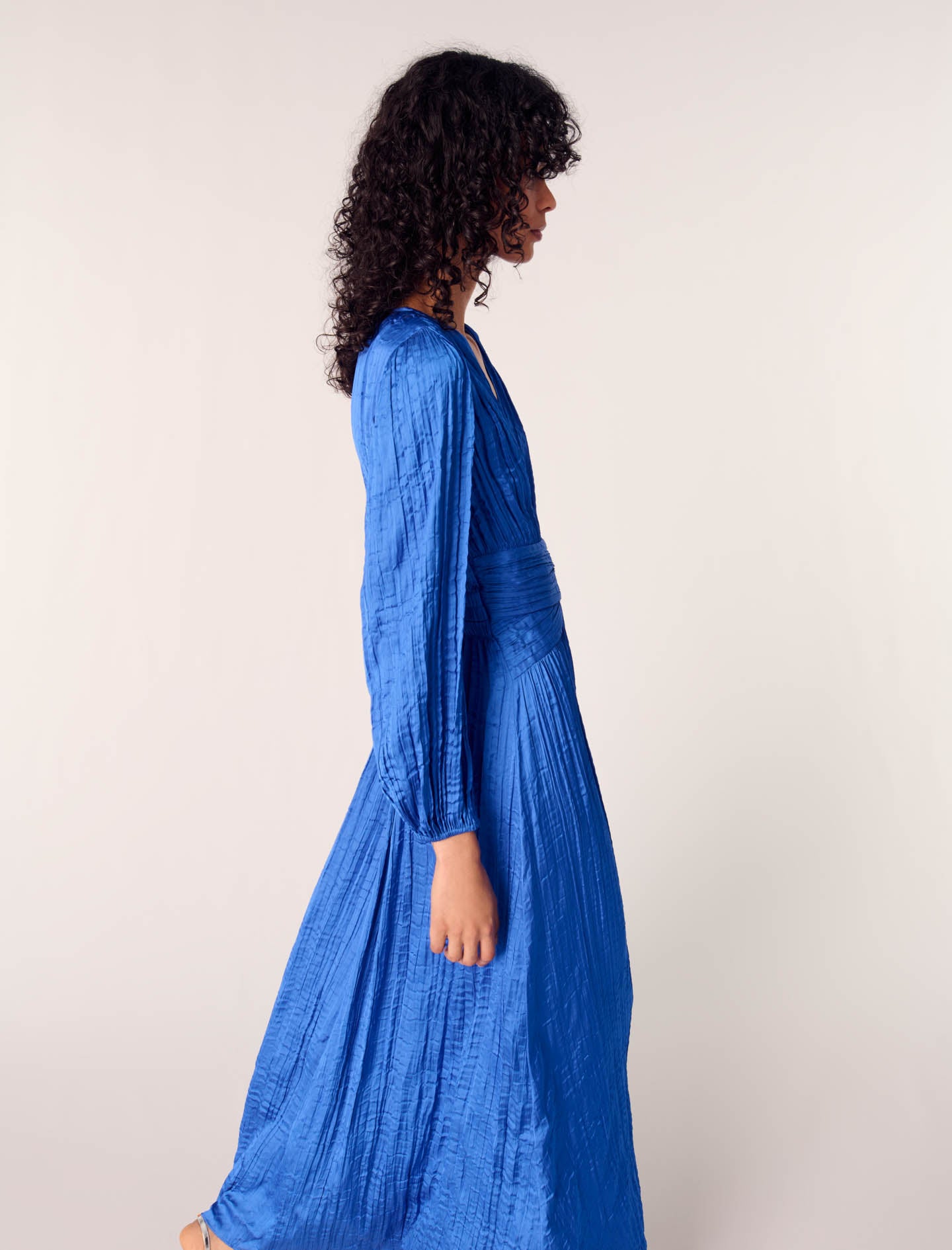 Blue Long Satiny Dress