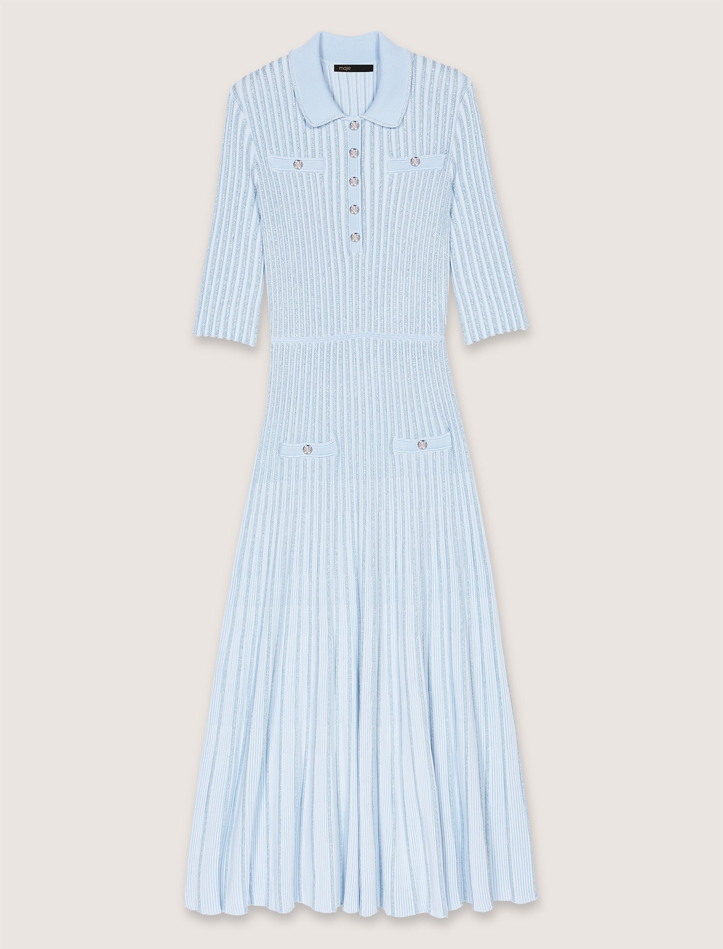 Blue Long Satiny Dress