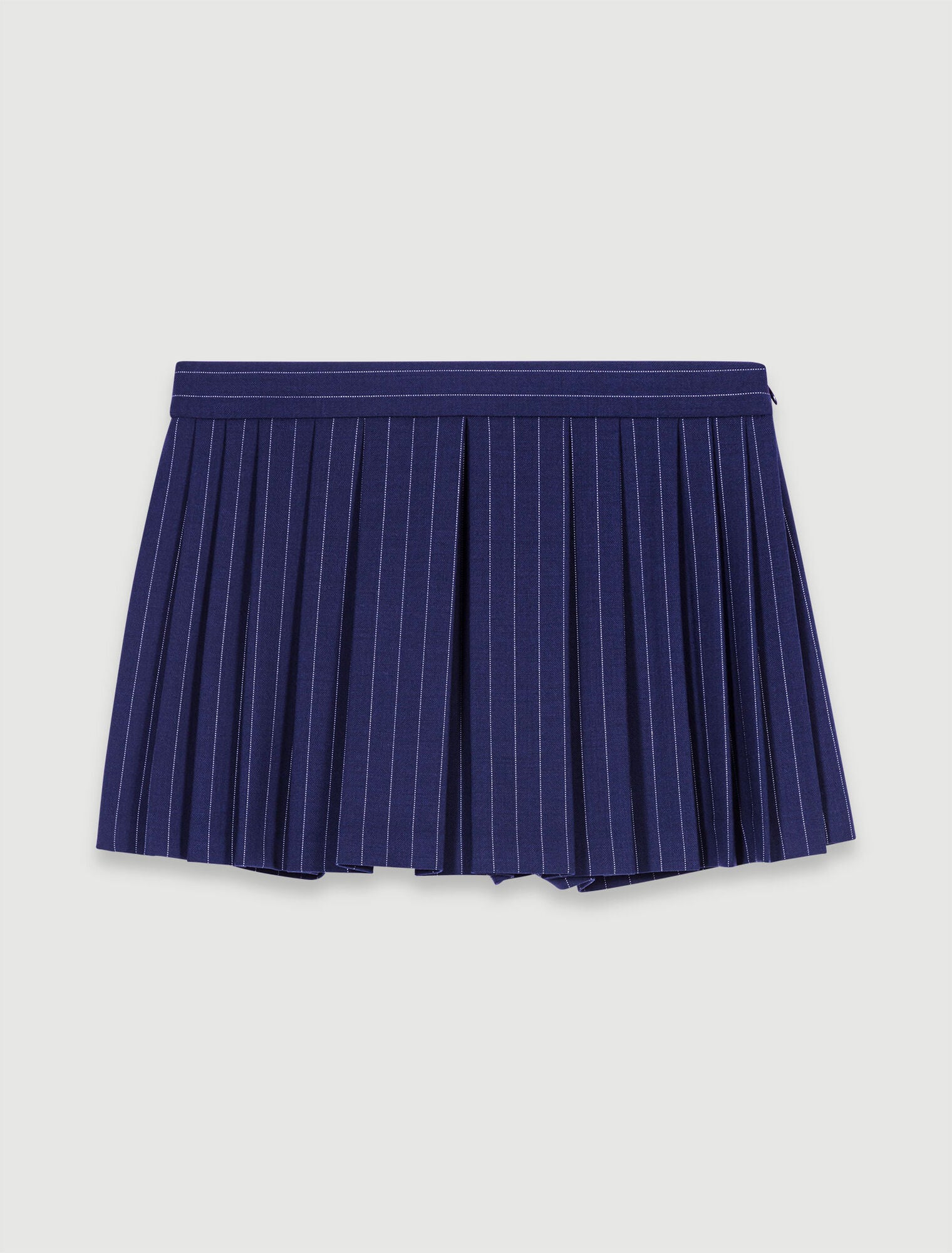 Navy Tennis Stripe-Striped layered effect shorts