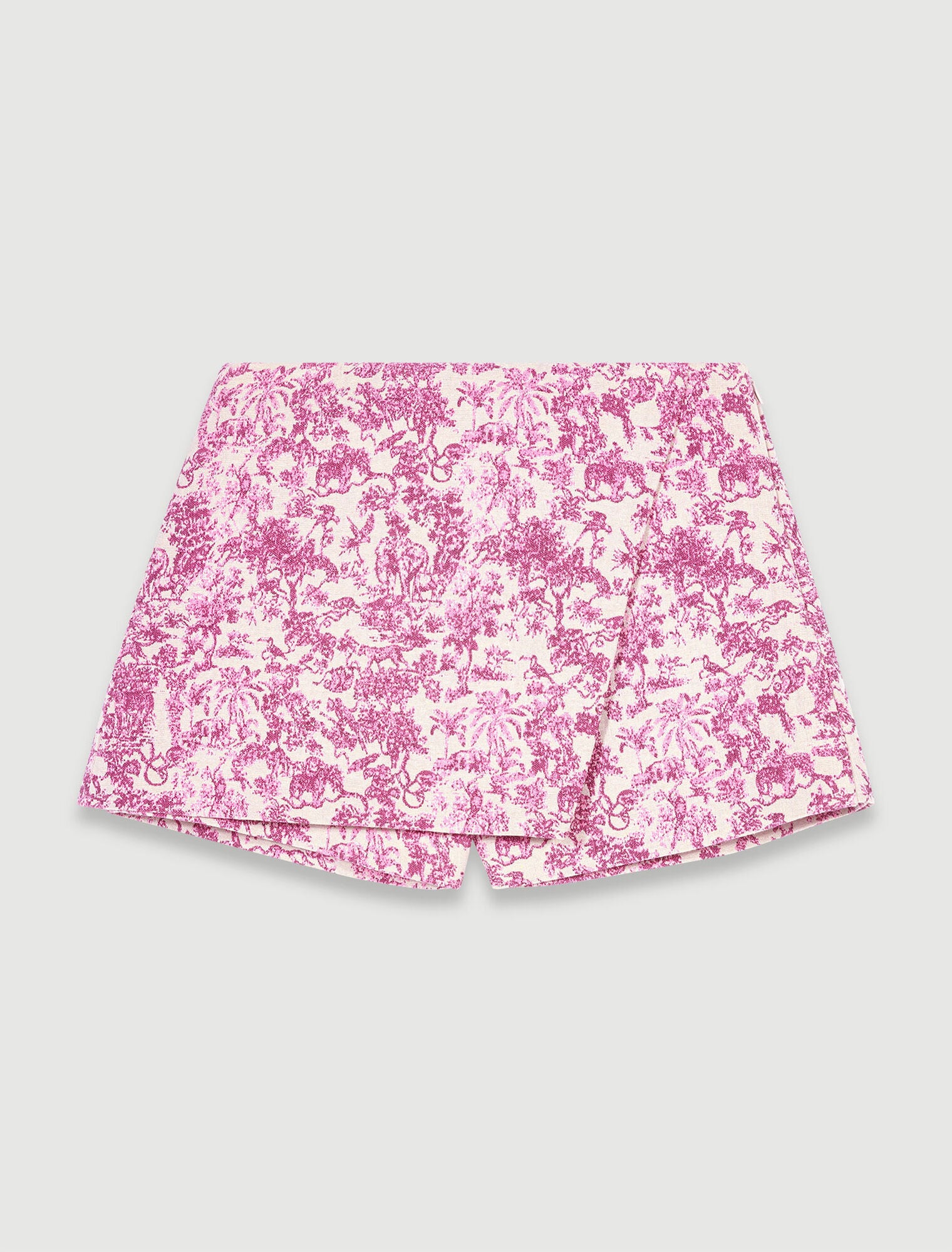 Pink toile de jouy featured-Layered Toile de Jouy shorts