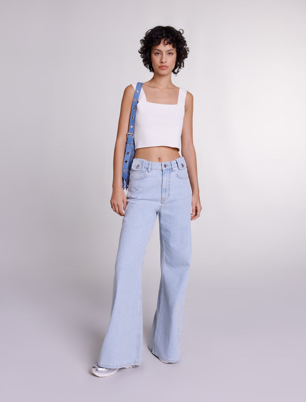 Ecru featured-Knit crop top