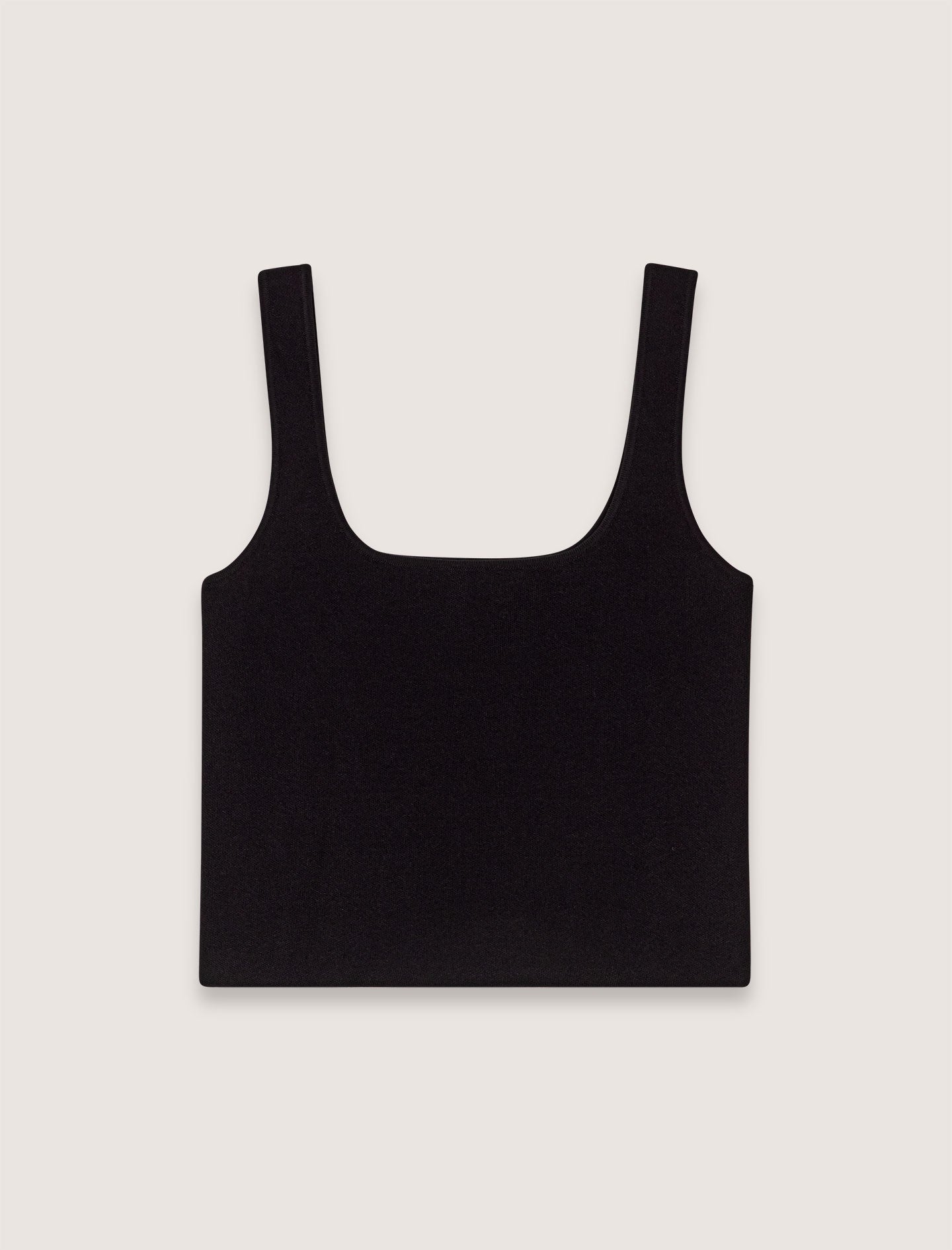 Black-Square Neck Tank Top