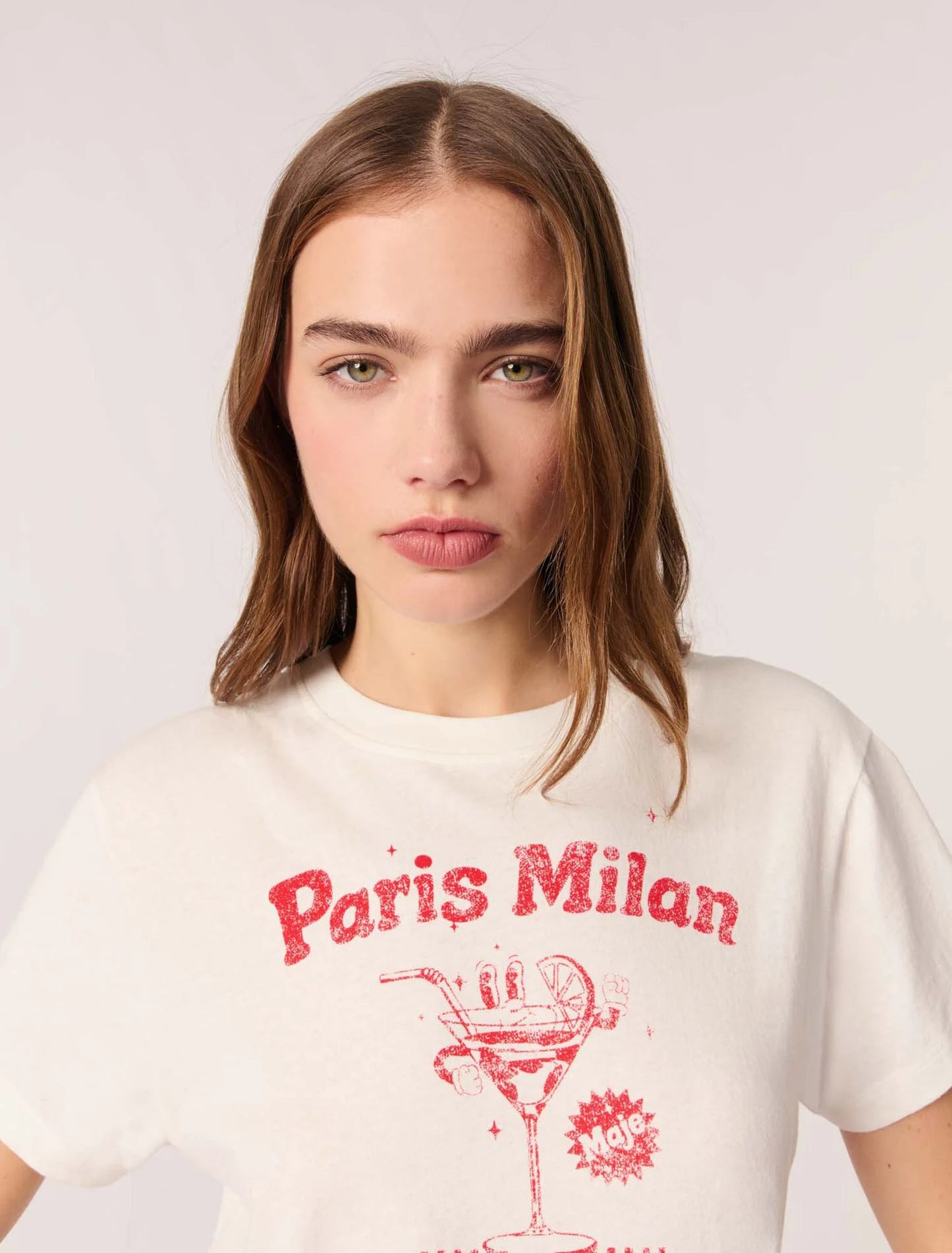 White-"Paris Milan" T-Shirt