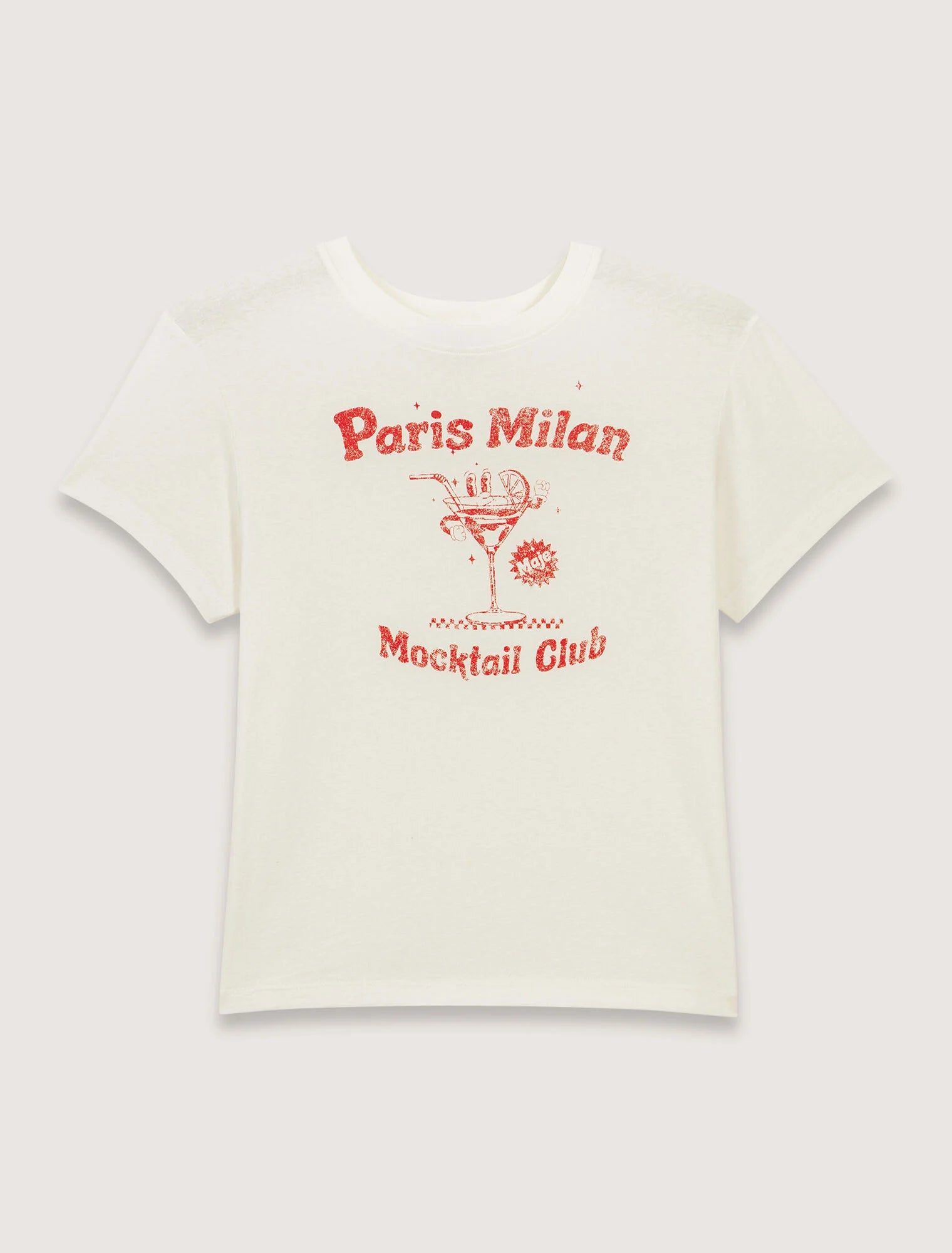 White-"Paris Milan" T-Shirt