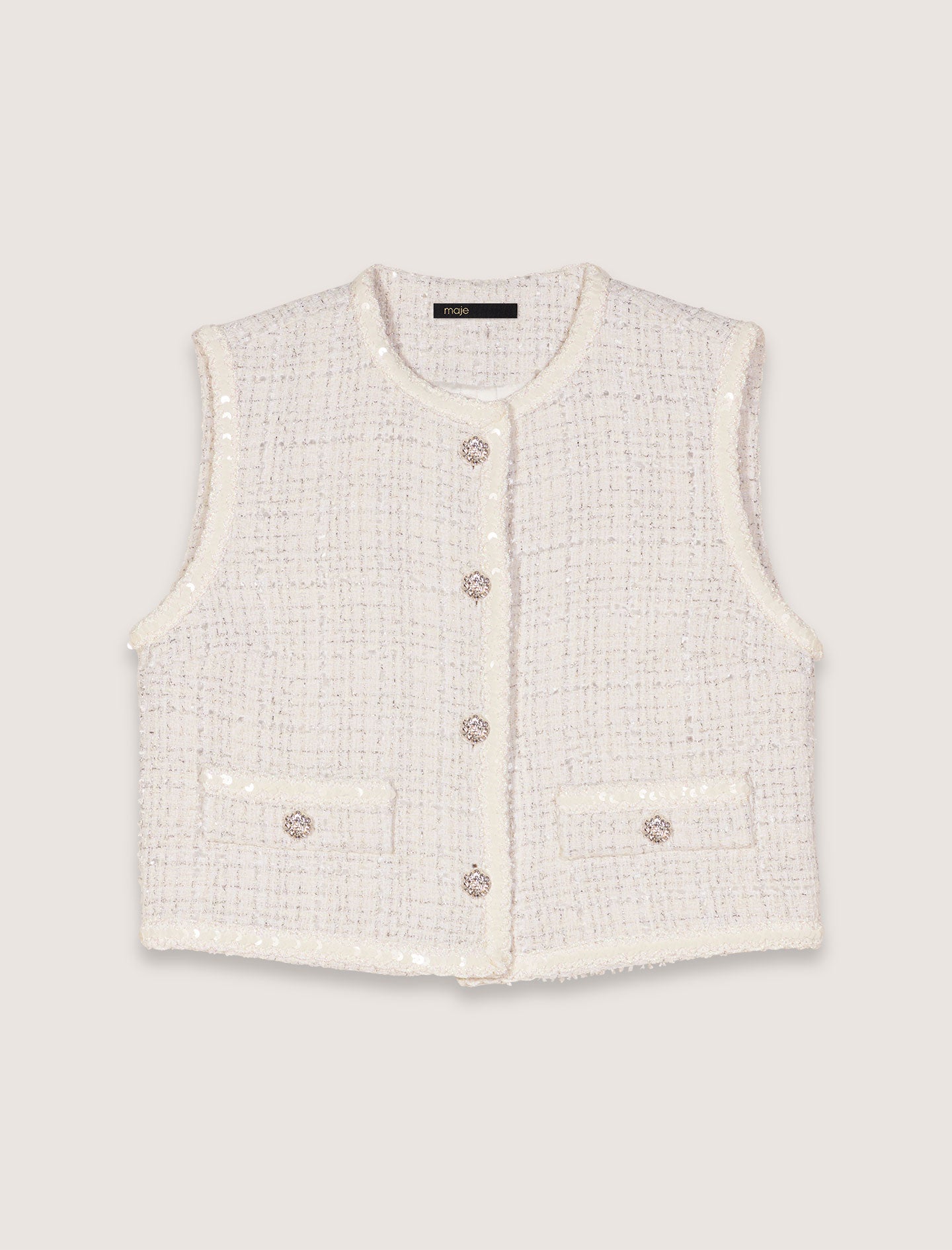 Ecru Tweed Waistcoat