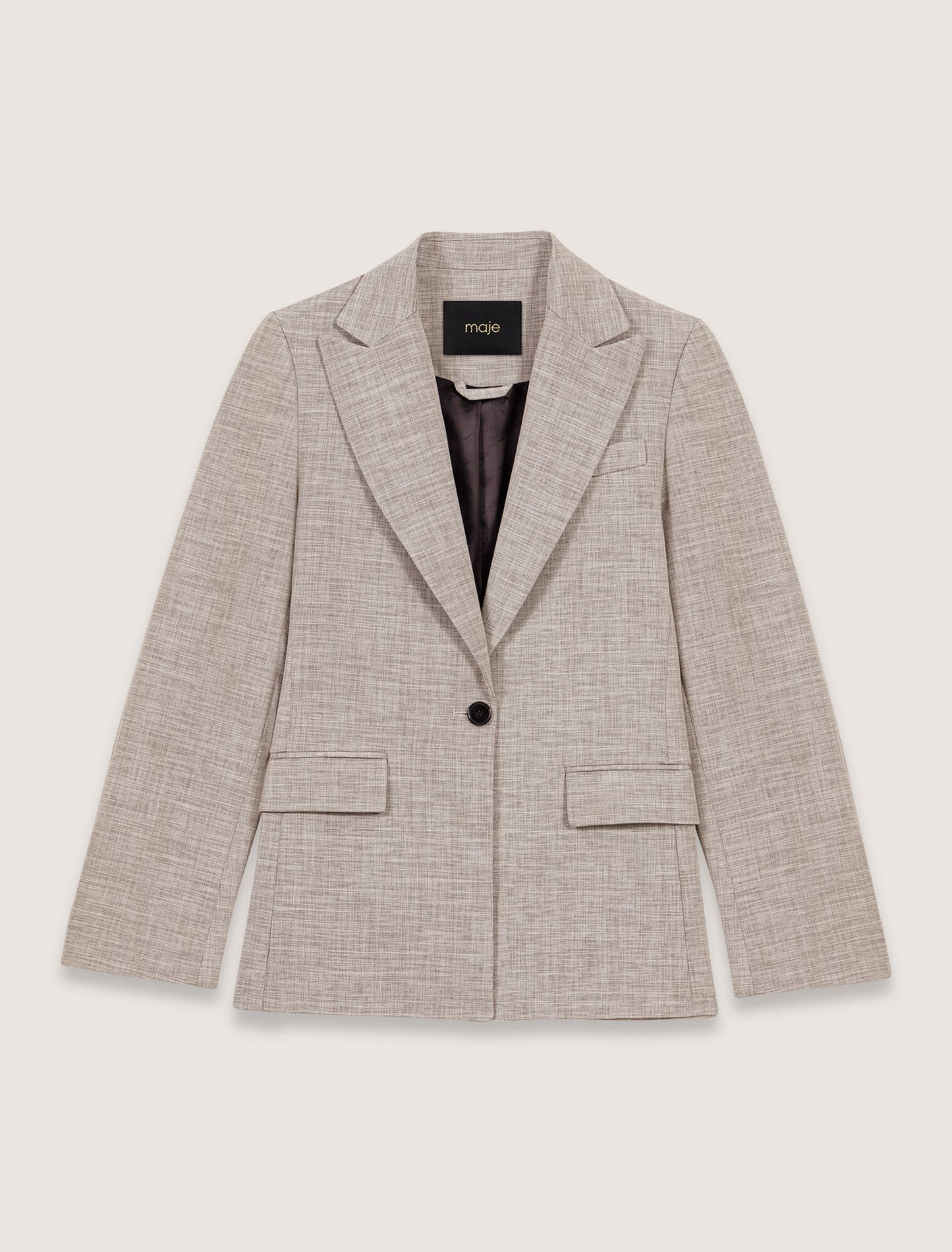 Grey-Belted Suit Jacket